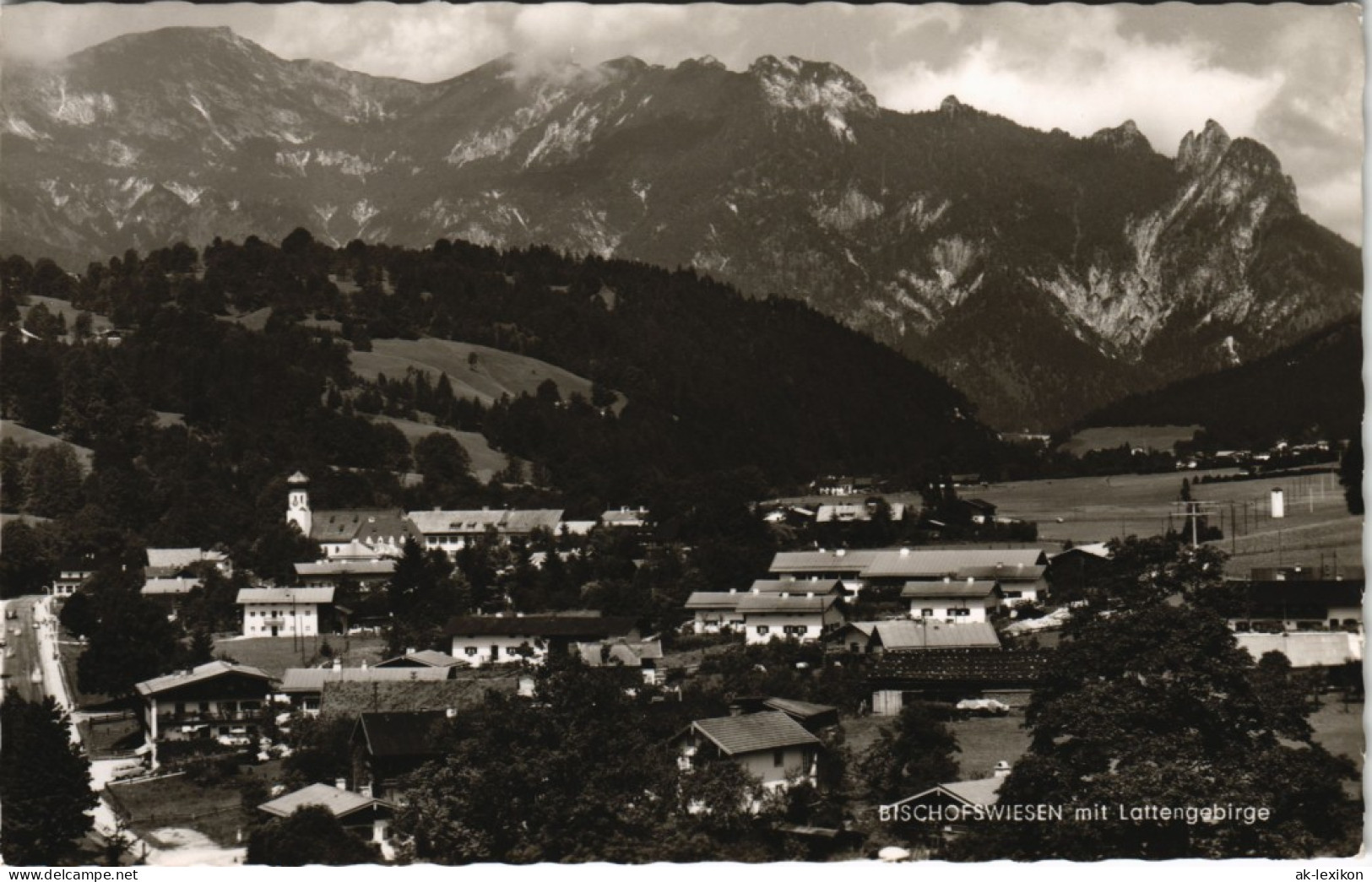 Bischofswiesen Panorama Mit Lattengebirge Berchtesgadener Land 1960 - Bischofswiesen