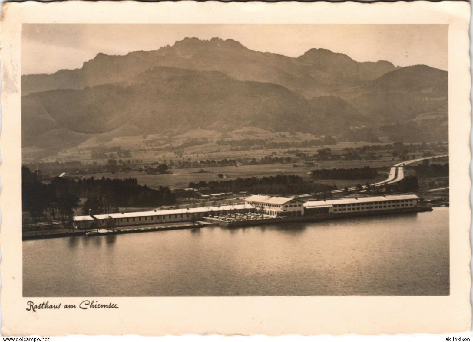 Ansichtskarte Chiemsee Blick Auf Den Rasthof 1939 - Chiemgauer Alpen
