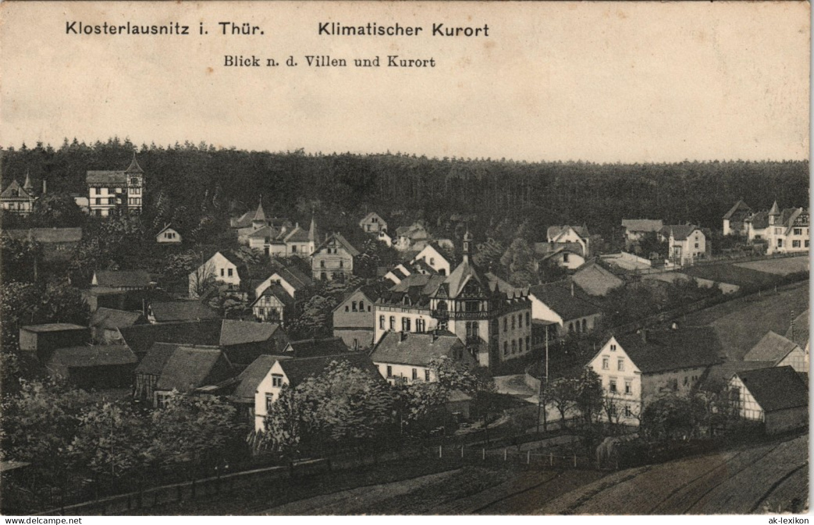 Ansichtskarte Bad Klosterlausnitz Blick Nach Den Villen 1919 - Bad Klosterlausnitz