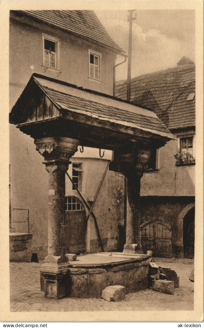 Ansichtskarte Ochsenfurt Alter Ziehbrunnen 1930 - Ochsenfurt