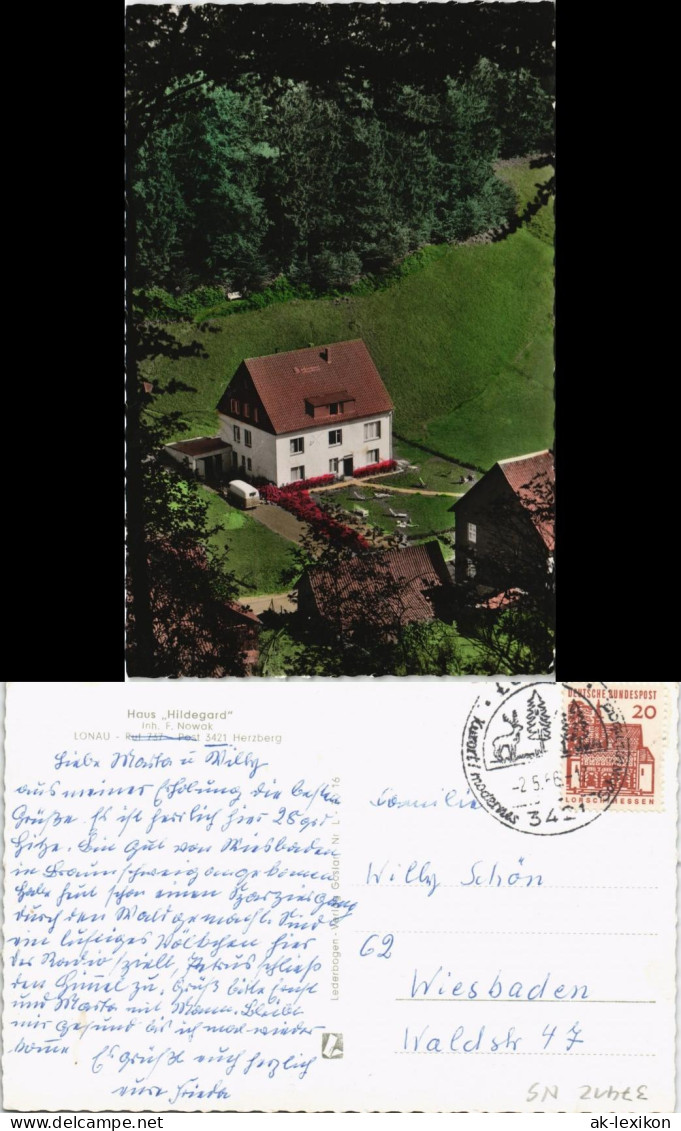 Ansichtskarte Lonau-Herzberg (Harz) Haus Hildegard 1961 - Herzberg
