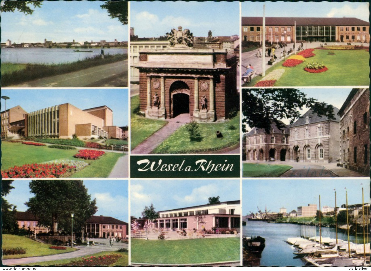 Ansichtskarte Wesel Mehrbildkarte Mit 8 Foto Ansichten 1968 - Wesel