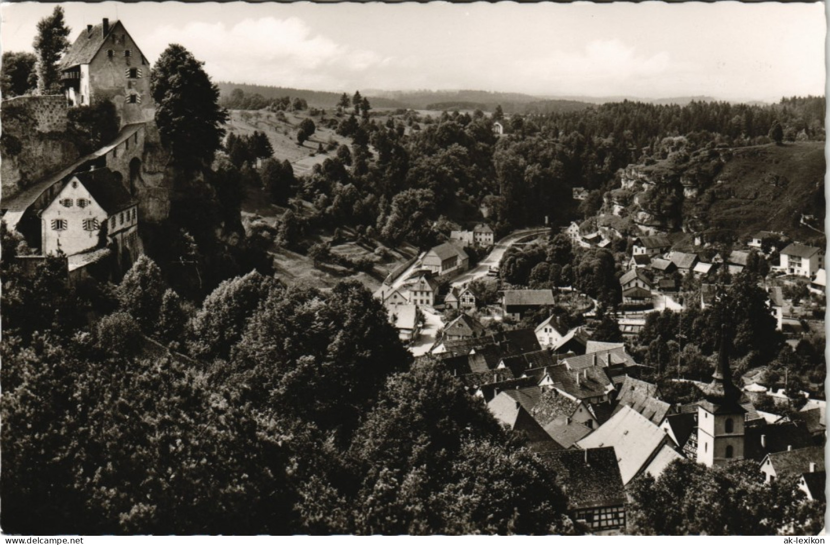 Ansichtskarte Pottenstein Totalansicht 1962 - Pottenstein