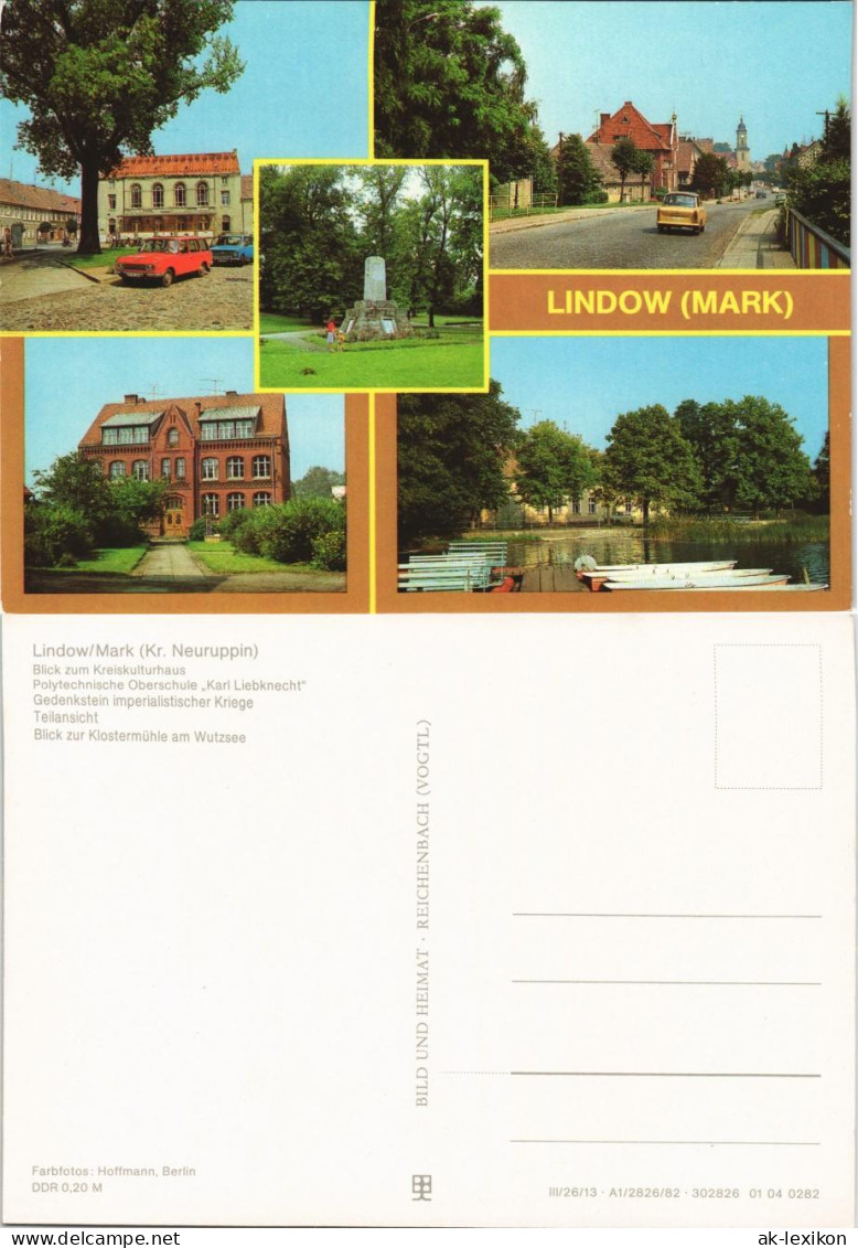 Lindow (Mark) Kulturhaus, Polytechnische Oberschule August Fischer,  1983 - Lindow