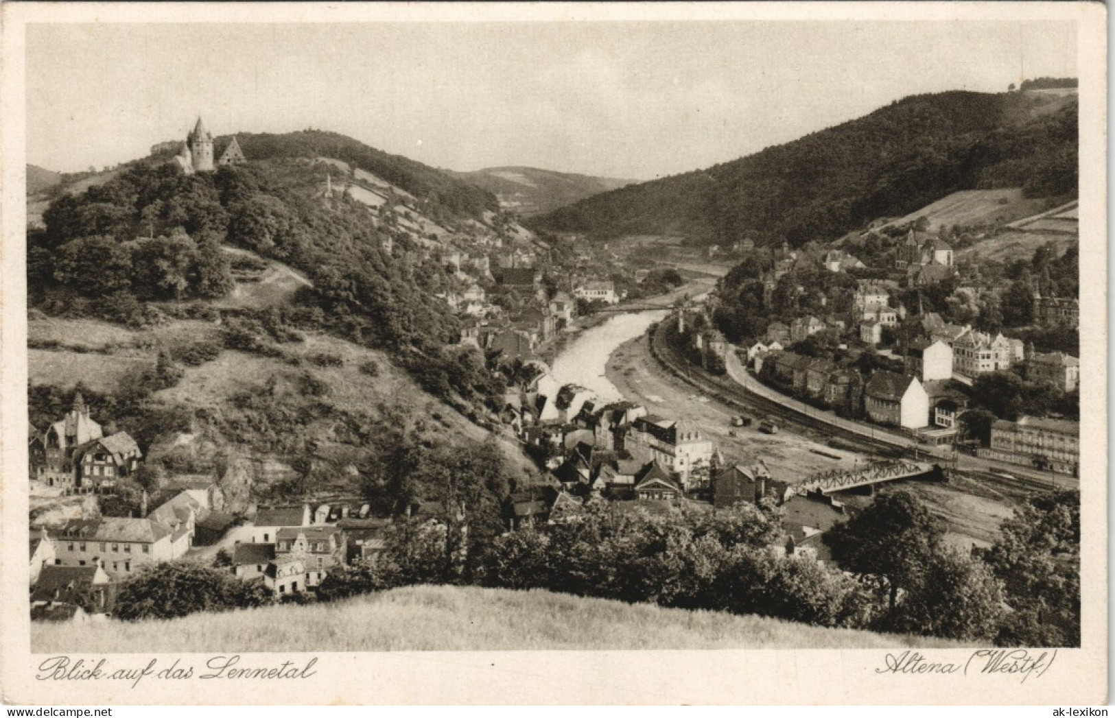 Ansichtskarte Altena Panorama-Ansicht 1920 - Altena