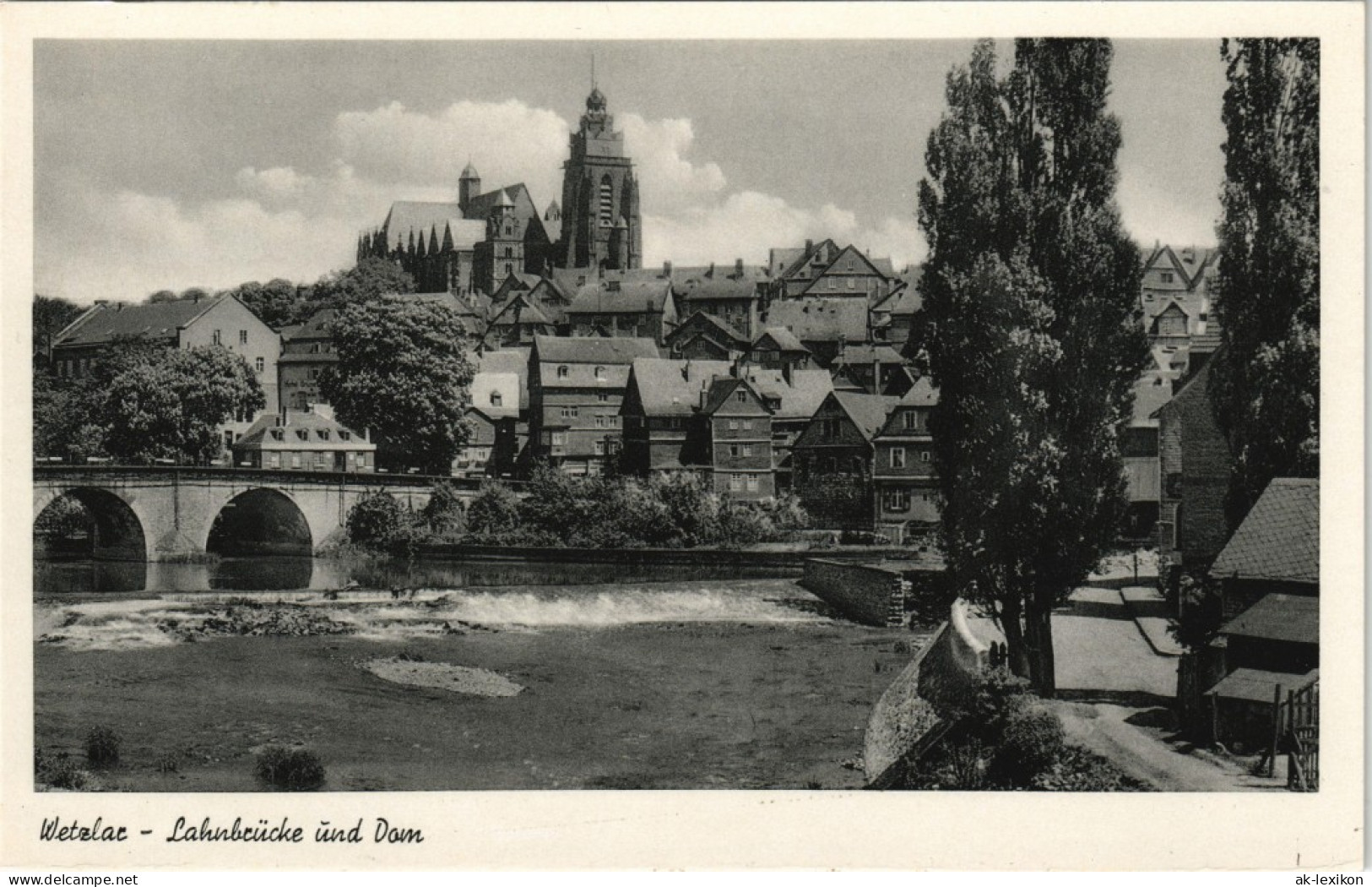 Ansichtskarte Wetzlar Teilansicht A.d. Lahn Lahnbrücke Und Dom 1940 - Wetzlar
