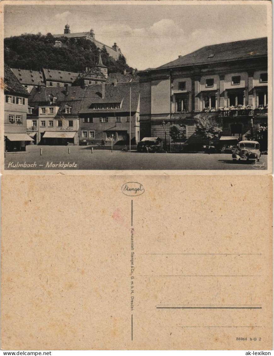 Ansichtskarte Kulmbach Marktplatz, Mercedes Benz 1932 - Kulmbach