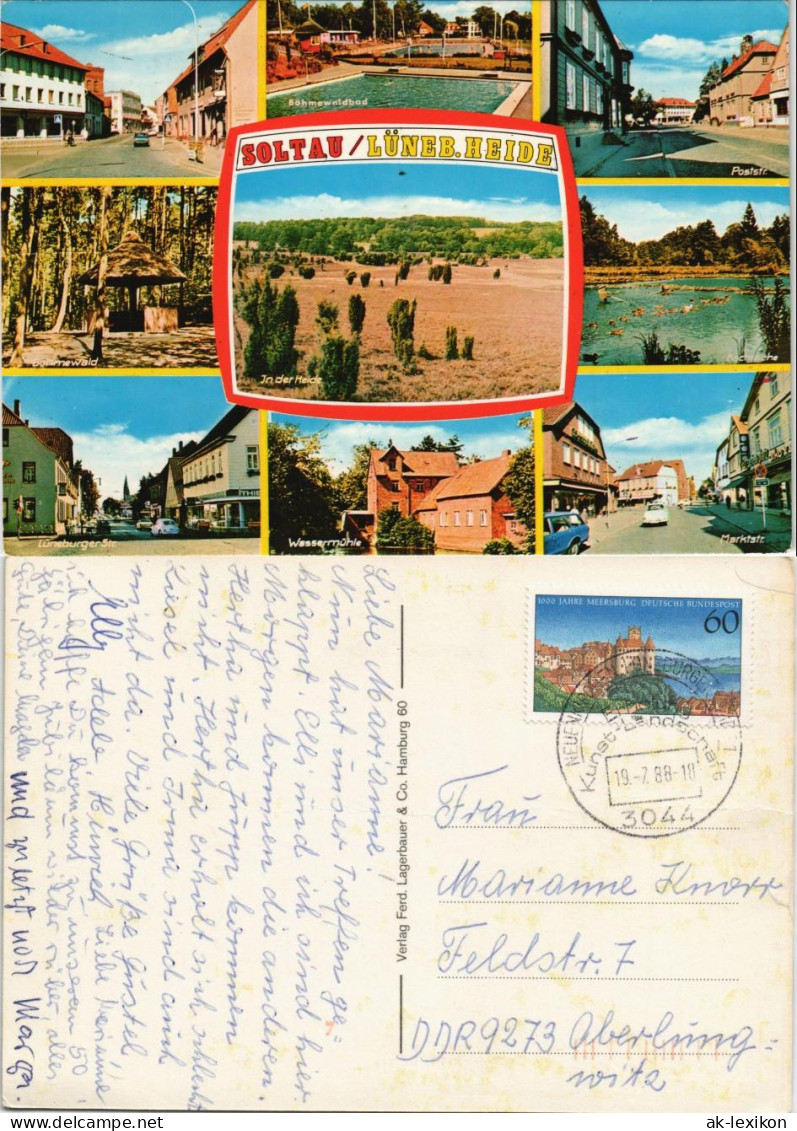 Soltau Mehrbild-AK Mit Umland-Ansichten, Waldbad, Poststrasse Uvm. 1988 - Soltau