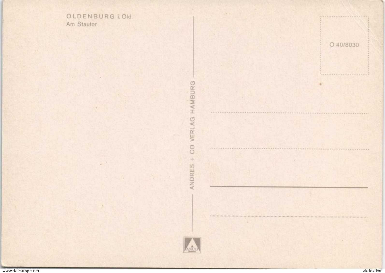Ansichtskarte Oldenburg Am Stautor 1980 - Oldenburg