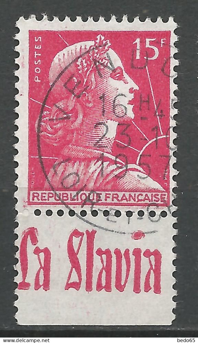 TYPE MARIANNE DE MULLER  N° 1011 Variétée A De SLAVIA Ouvert PUB SLAVIA OBL / Used - Used Stamps