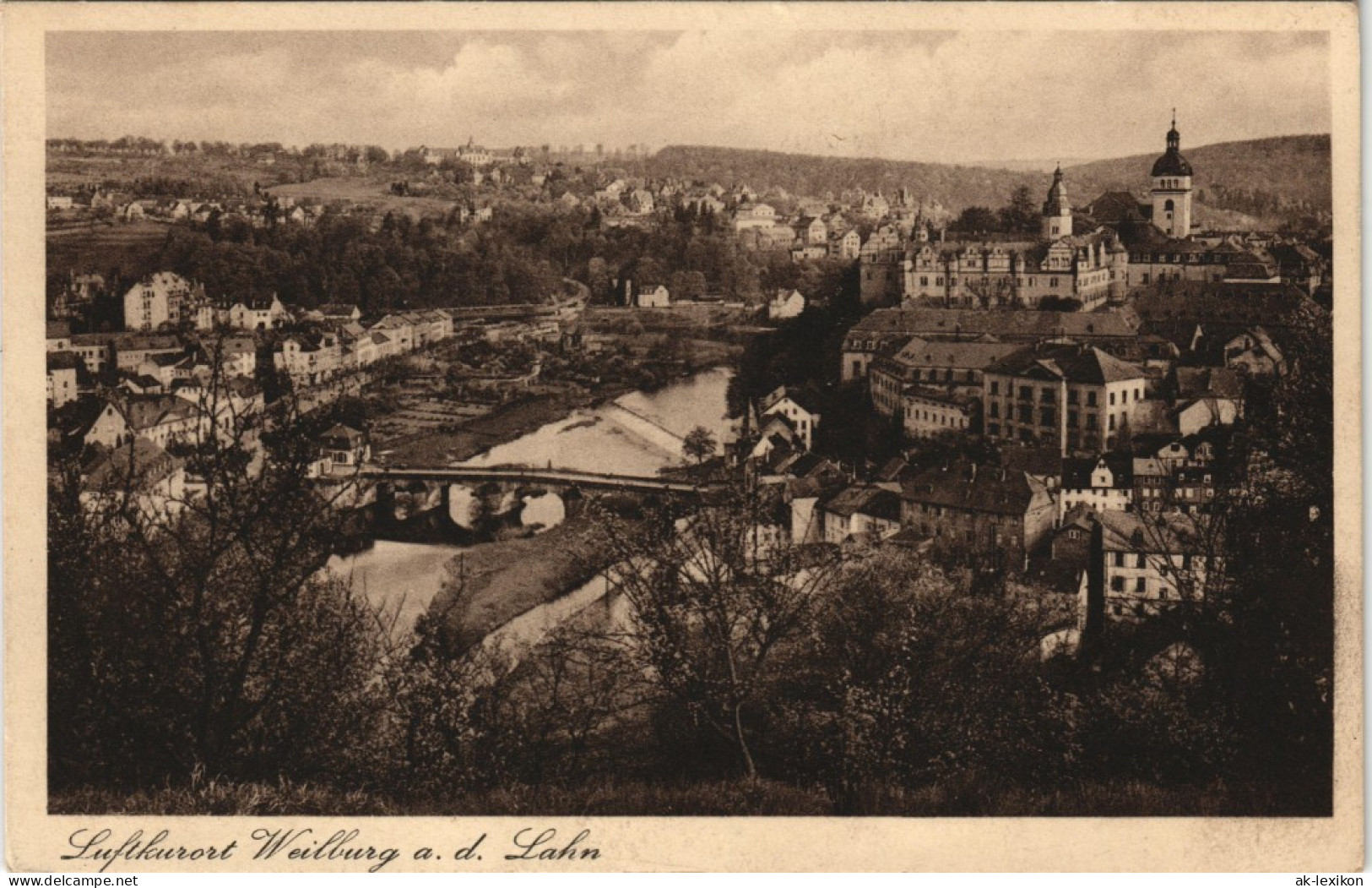 Ansichtskarte Weilburg (Lahn) Panorama-Ansicht 1920 - Weilburg