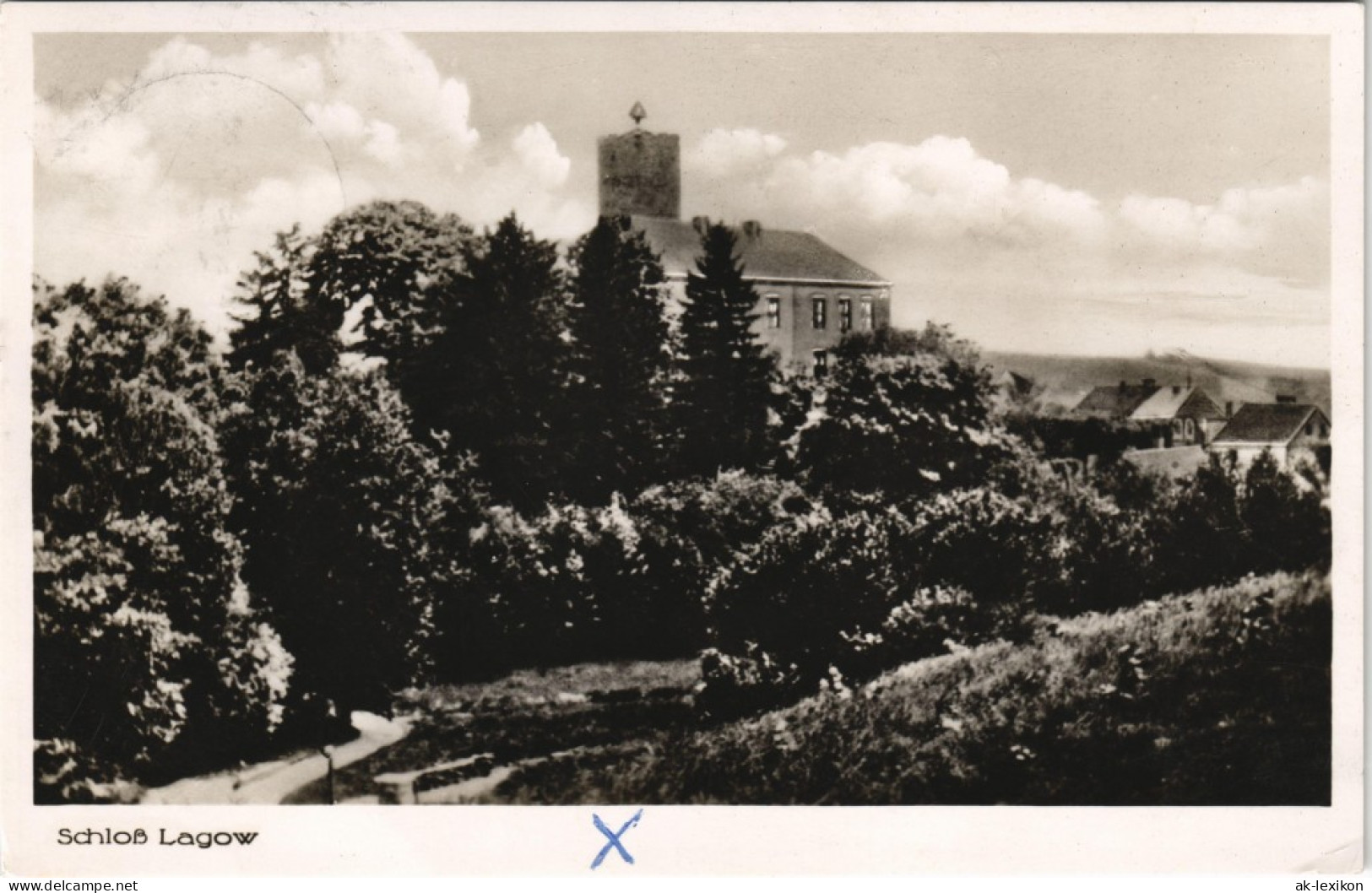 Postcard Lagow &#321;agów Schloss 1939 - Neumark