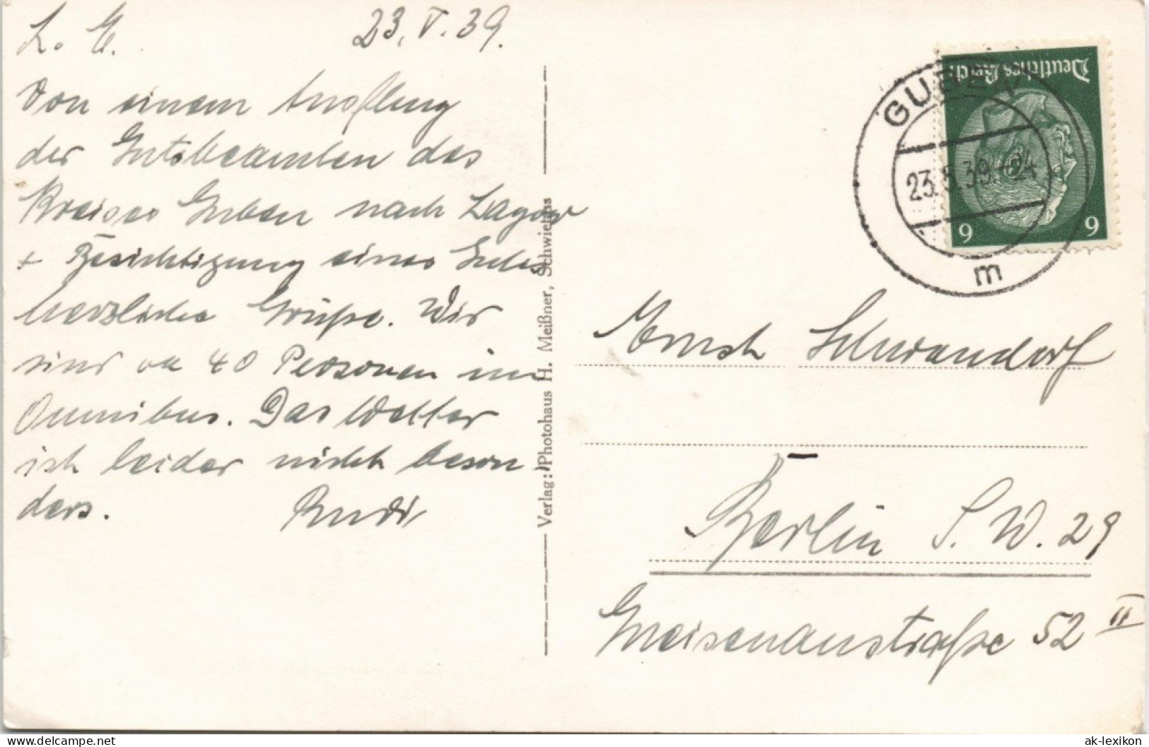 Postcard Lagow &#321;agów Schloss 1939 - Neumark