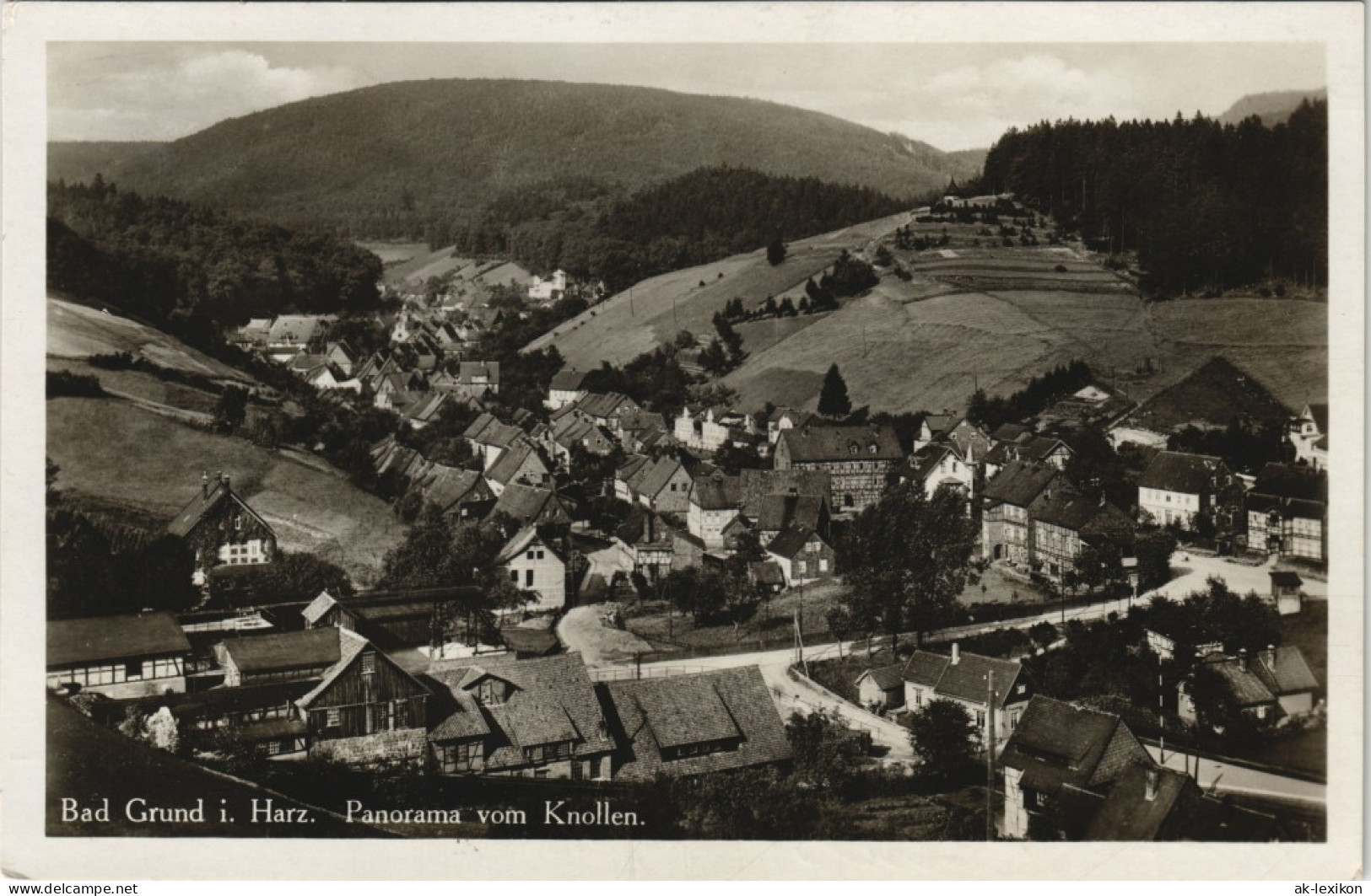 Ansichtskarte Bad Grund (Harz) Panorama Vom Knollen 1938 - Bad Grund