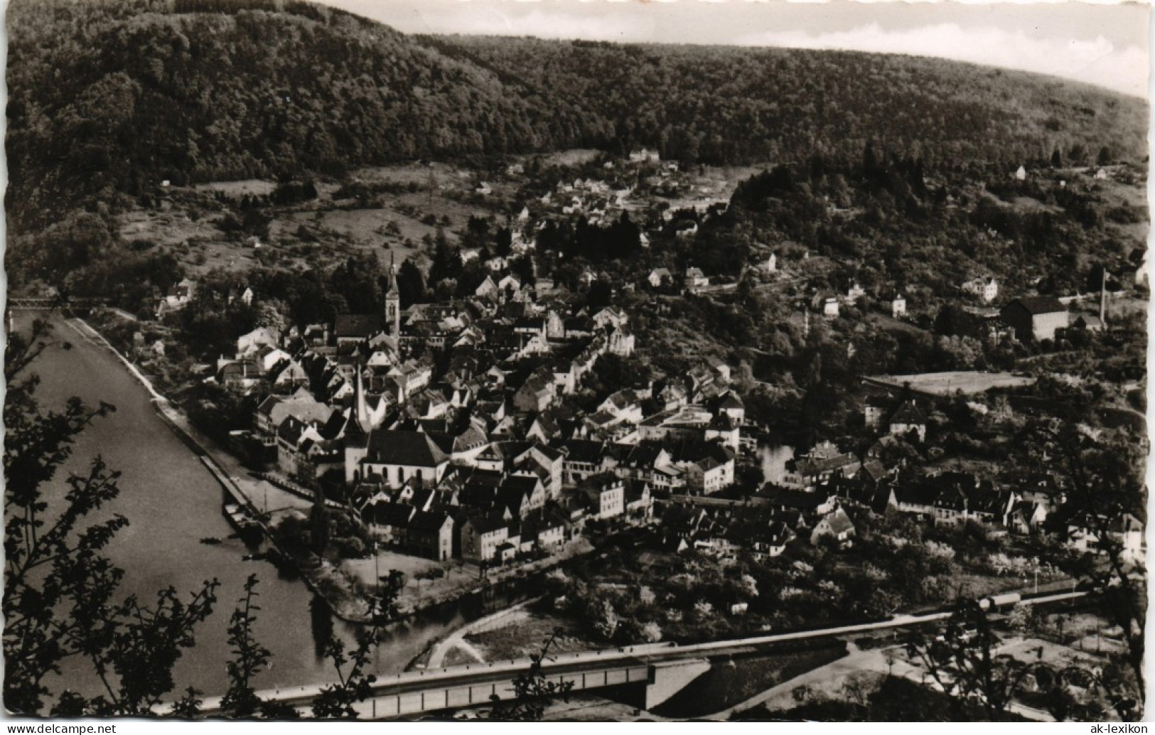 Ansichtskarte Neckargemünd Panorama-Ansicht Gesamtansicht 1958 - Neckargemuend