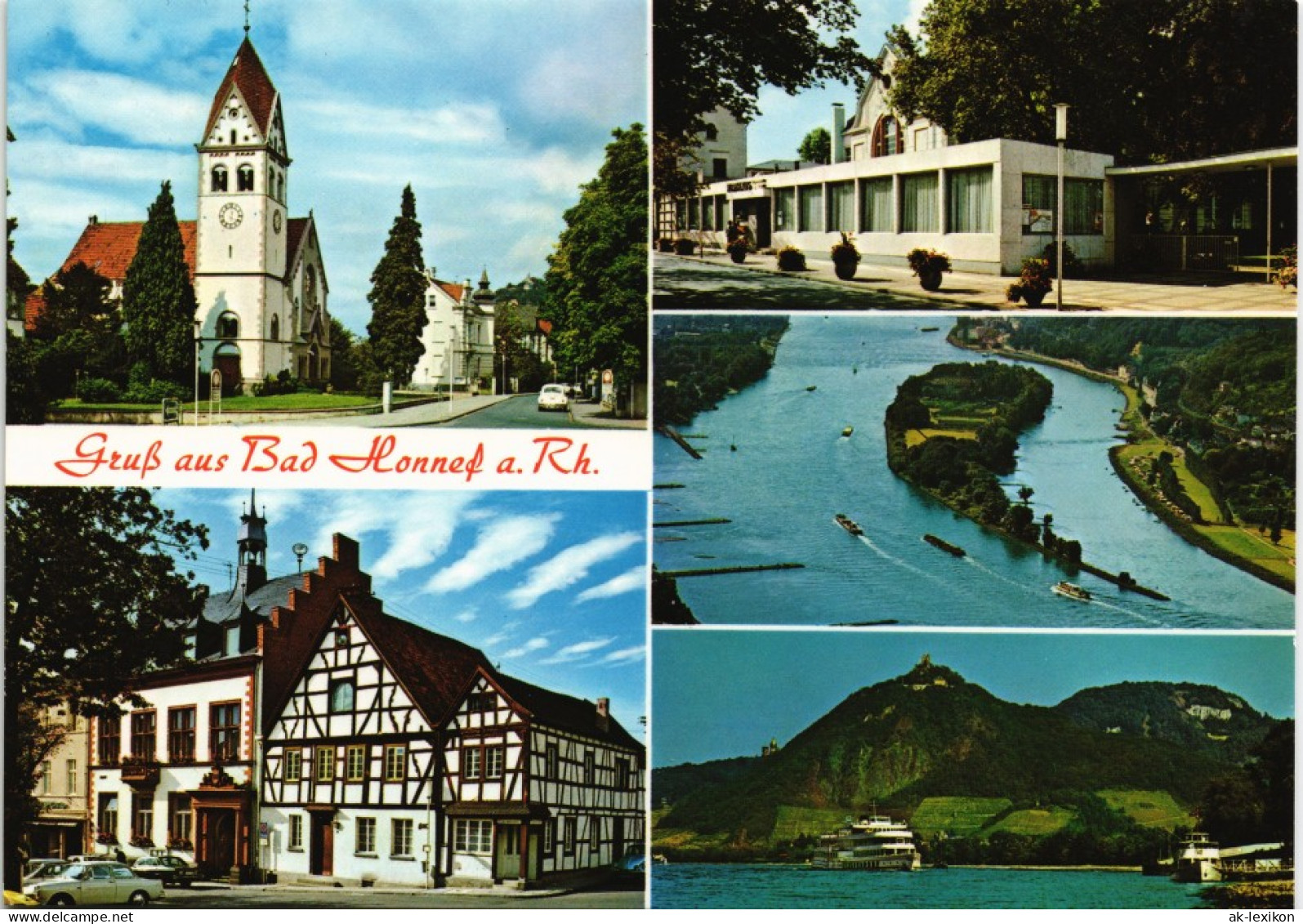 Ansichtskarte Bad Honnef Mehrbildkarte Mit 5 Ortsansichten 1975 - Bad Honnef
