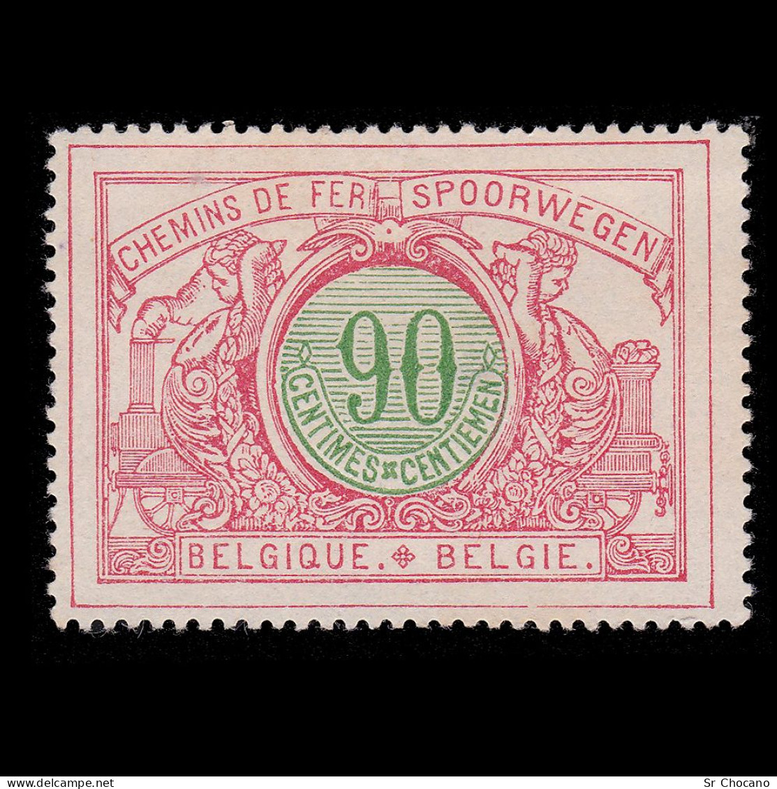 BELGIUM.RAILWAY STAMPS.CHEMINS.1901.90c.SCOTT Q28.MNG - Mint