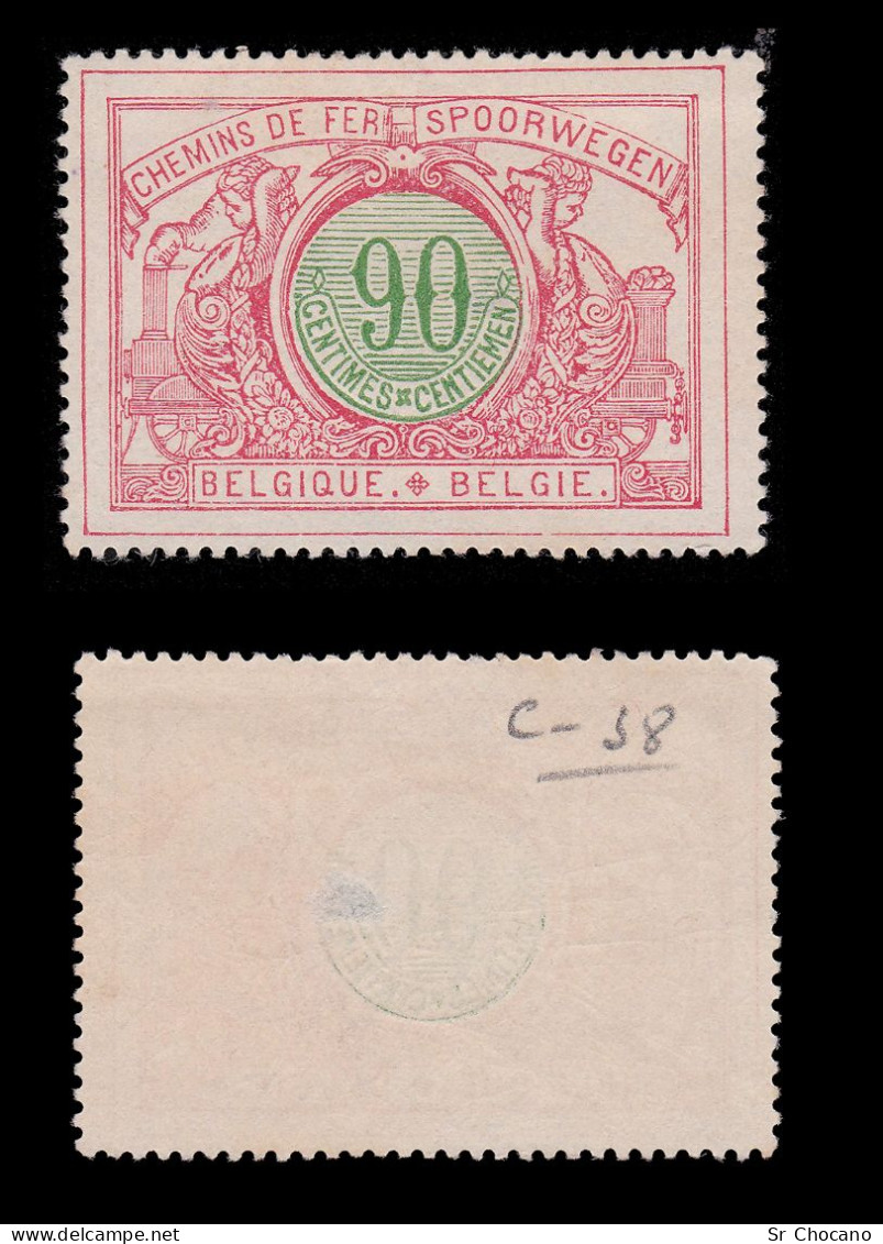 BELGIUM.RAILWAY STAMPS.CHEMINS.1901.90c.SCOTT Q28.MNG - Neufs