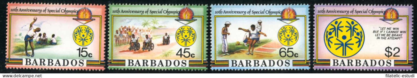 OLI1  Barbados  Nº 681/84 Deportes MNH - Barbades (1966-...)