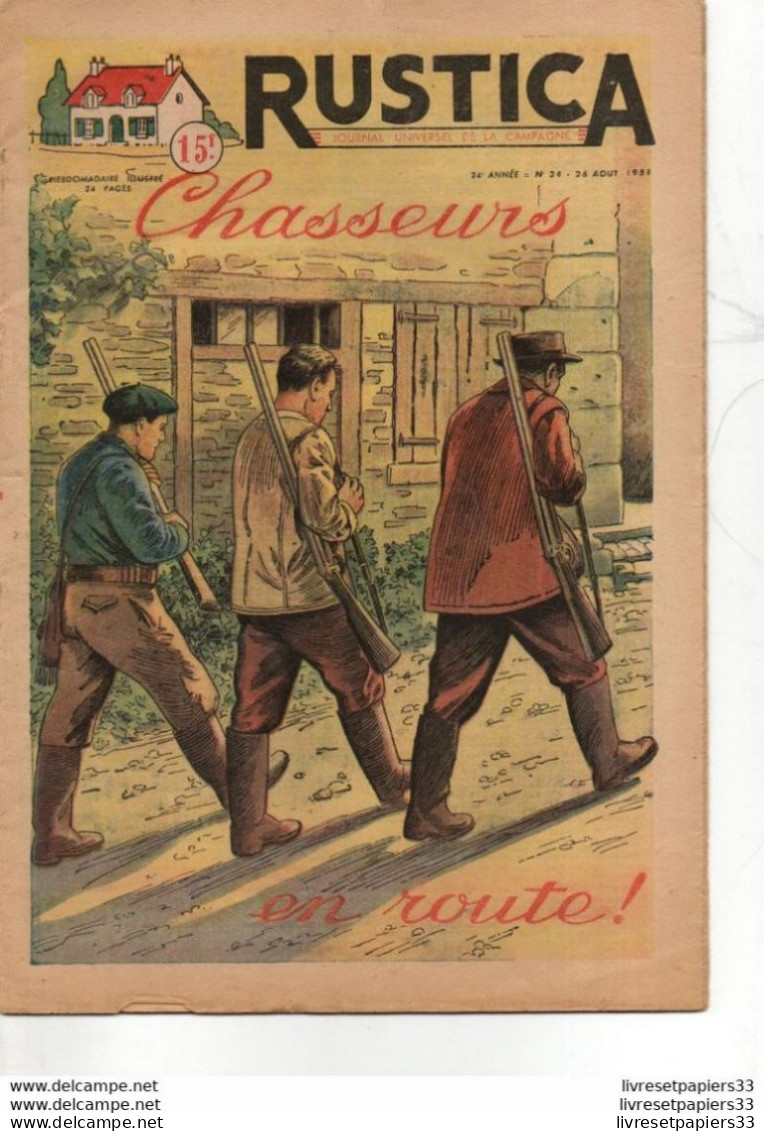 RUSTICA Chasseurs En Route Aout 1951 - Fischen + Jagen