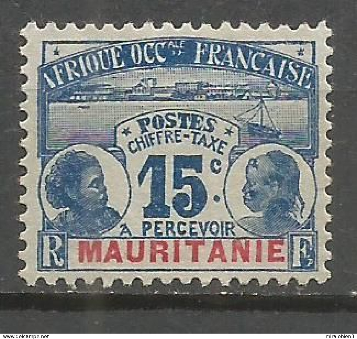 MAURITANIA COLONIA FRANCESA TAXE IMPUESTOS YVERT NUM. 11 NUEVO SIN GOMA - Unused Stamps