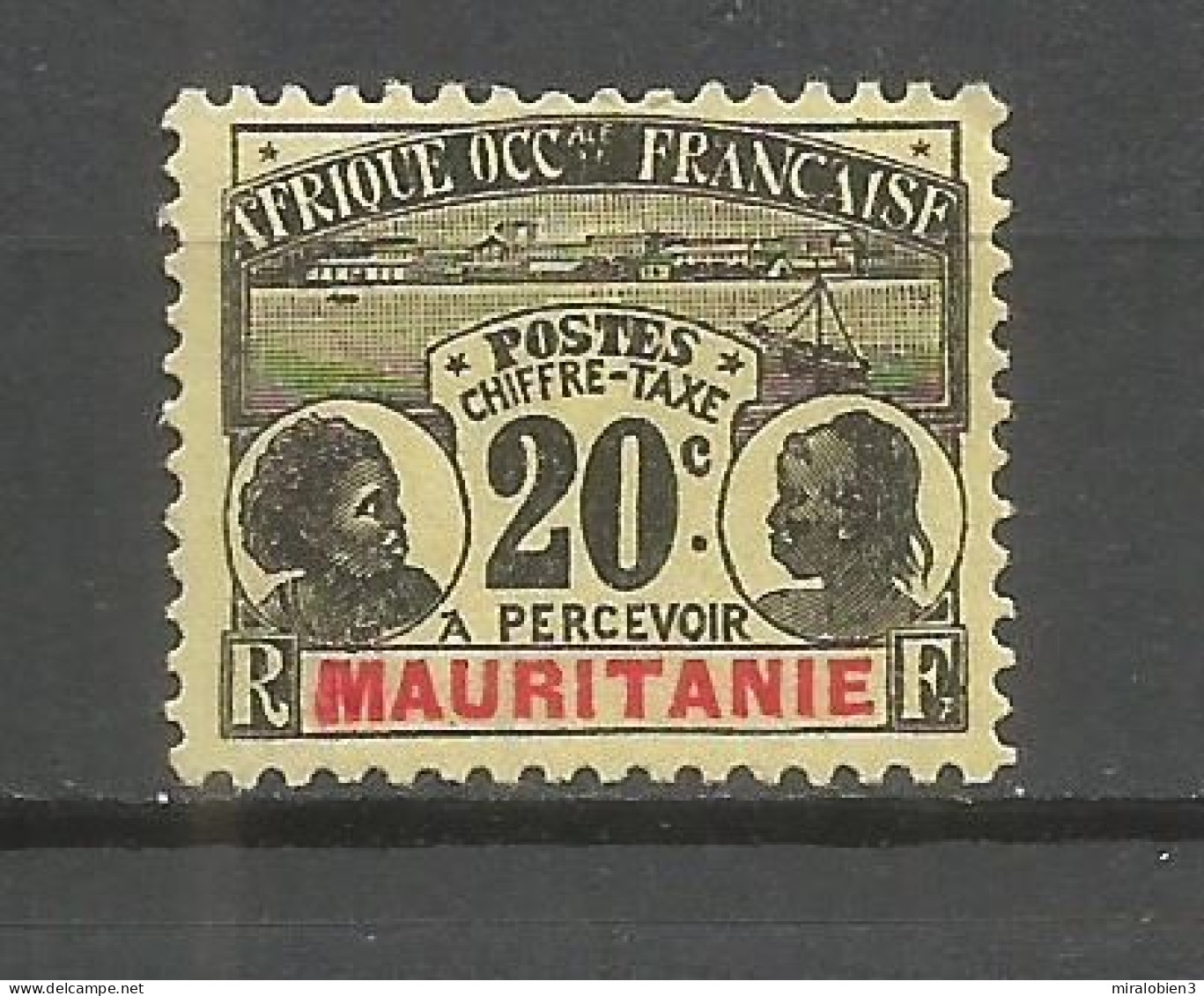 MAURITANIA COLONIA FRANCESA TAXE IMPUESTOS YVERT NUM. 11 NUEVO SIN GOMA - Unused Stamps