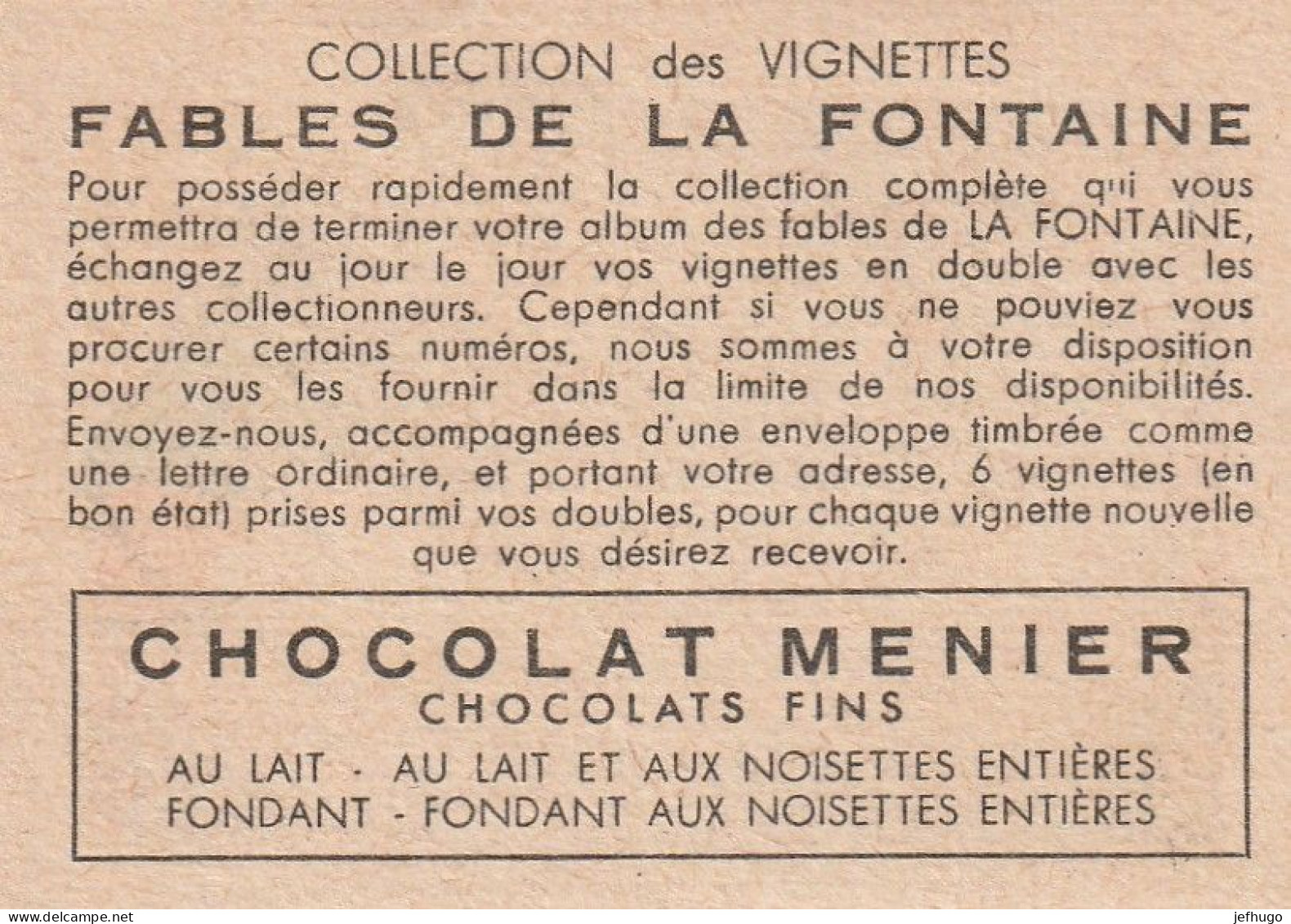 57- LOT DE 6 IMAGES CHOCOLAT MENIER SERIE N°2 . IMAGE 184 . 159 . 190. 123 . ET N° 49 ET N° 50 . SCAN