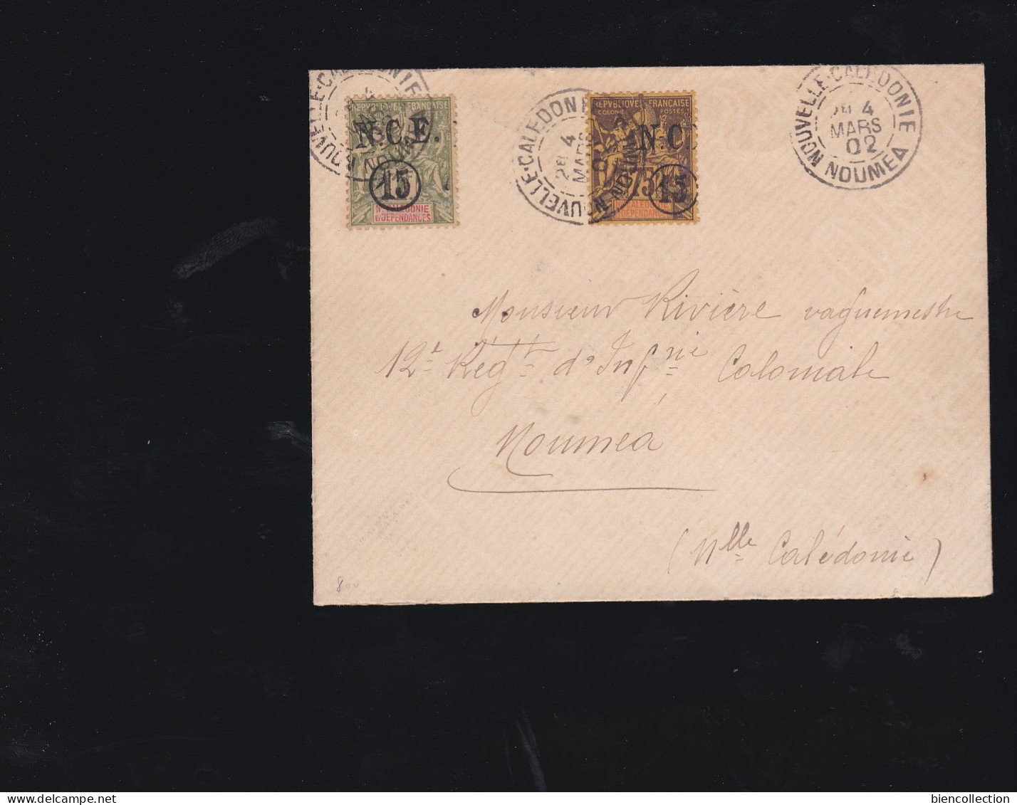 Enveloppe Avec No 57 Et 58 De Nouméa - Storia Postale