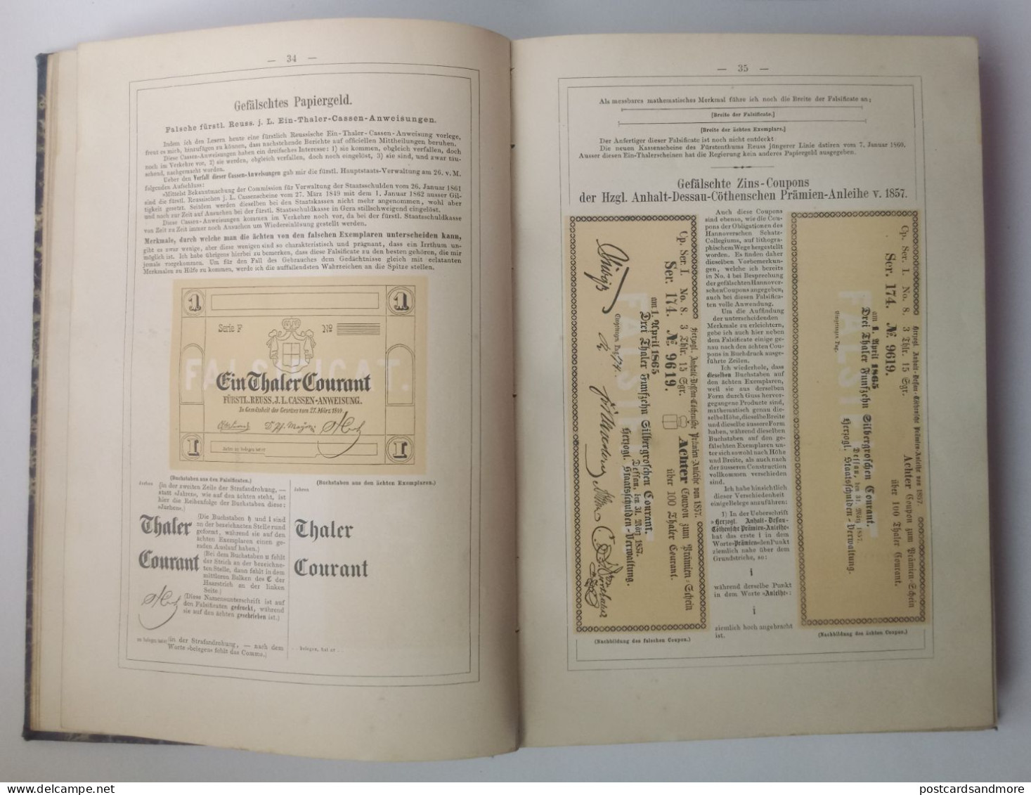 Illustrirter Anzeiger über Gefälschtes Papiergeld Und Unächte Münzen 1865-1869 Adolf Henze Leipzig - Livres Anciens