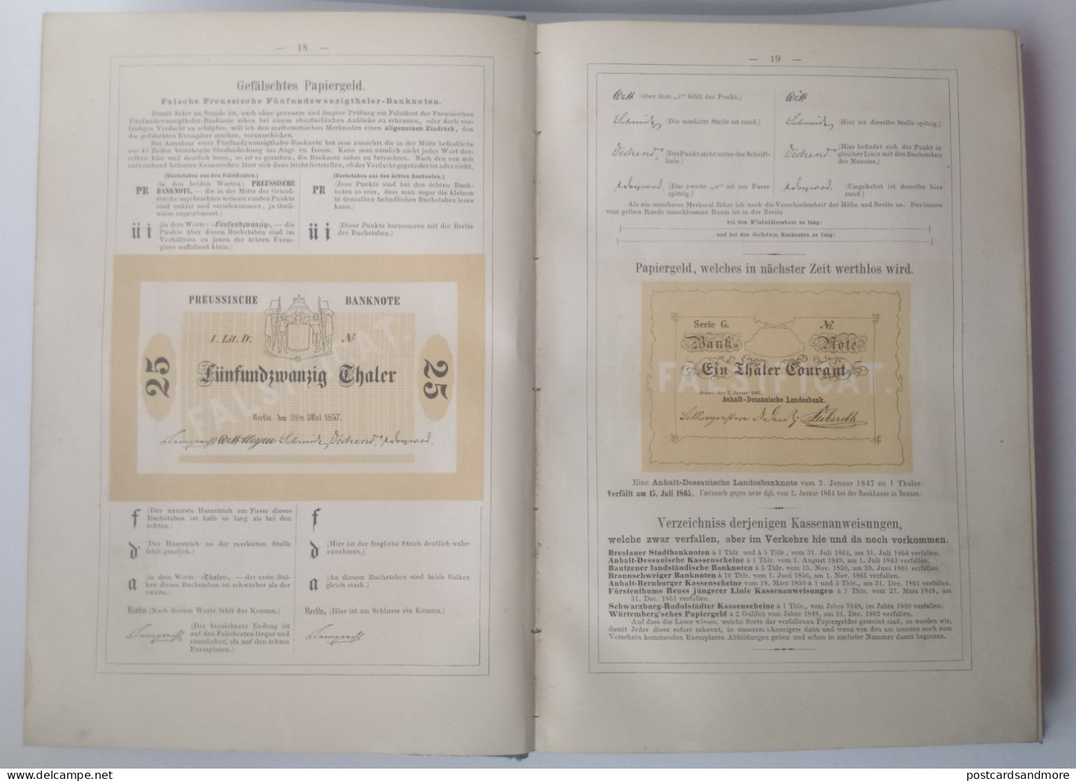 Illustrirter Anzeiger über Gefälschtes Papiergeld Und Unächte Münzen 1865-1869 Adolf Henze Leipzig - Old Books