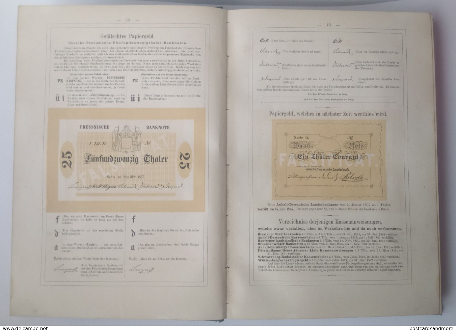 Illustrirter Anzeiger über Gefälschtes Papiergeld Und Unächte Münzen 1865-1869 Adolf Henze Leipzig - Oude Boeken