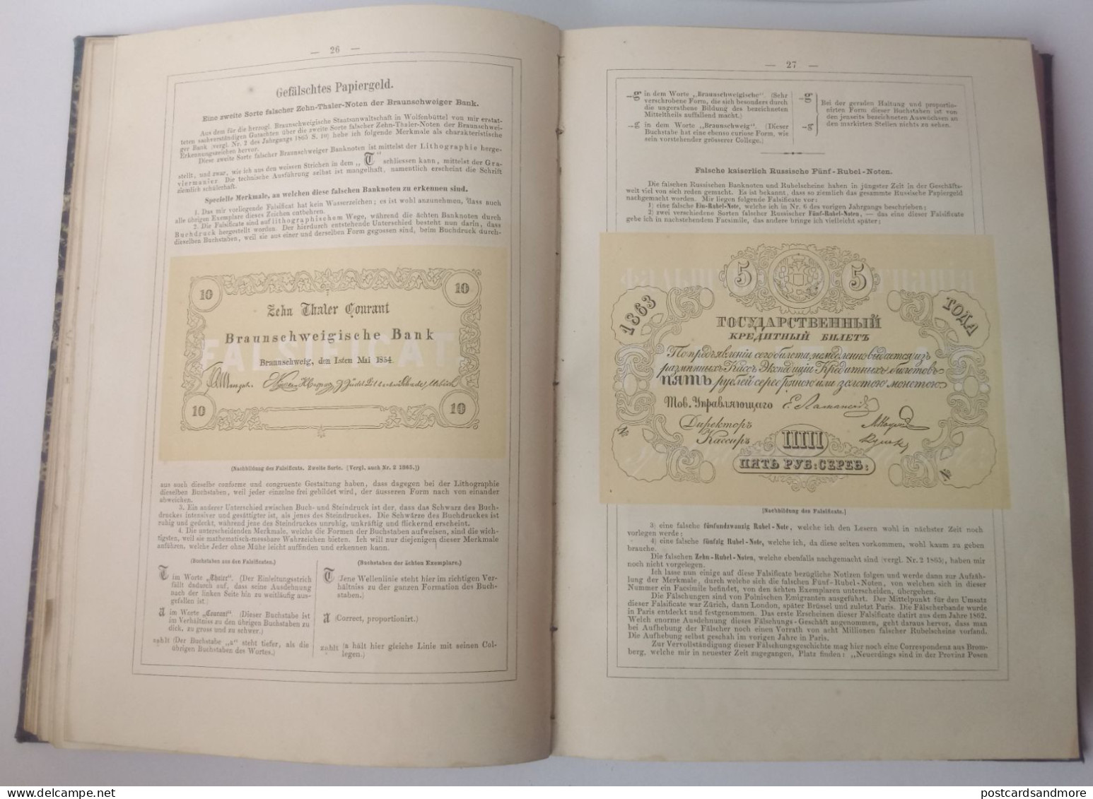 Illustrirter Anzeiger über Gefälschtes Papiergeld Und Unächte Münzen 1865-1869 Adolf Henze Leipzig - Alte Bücher