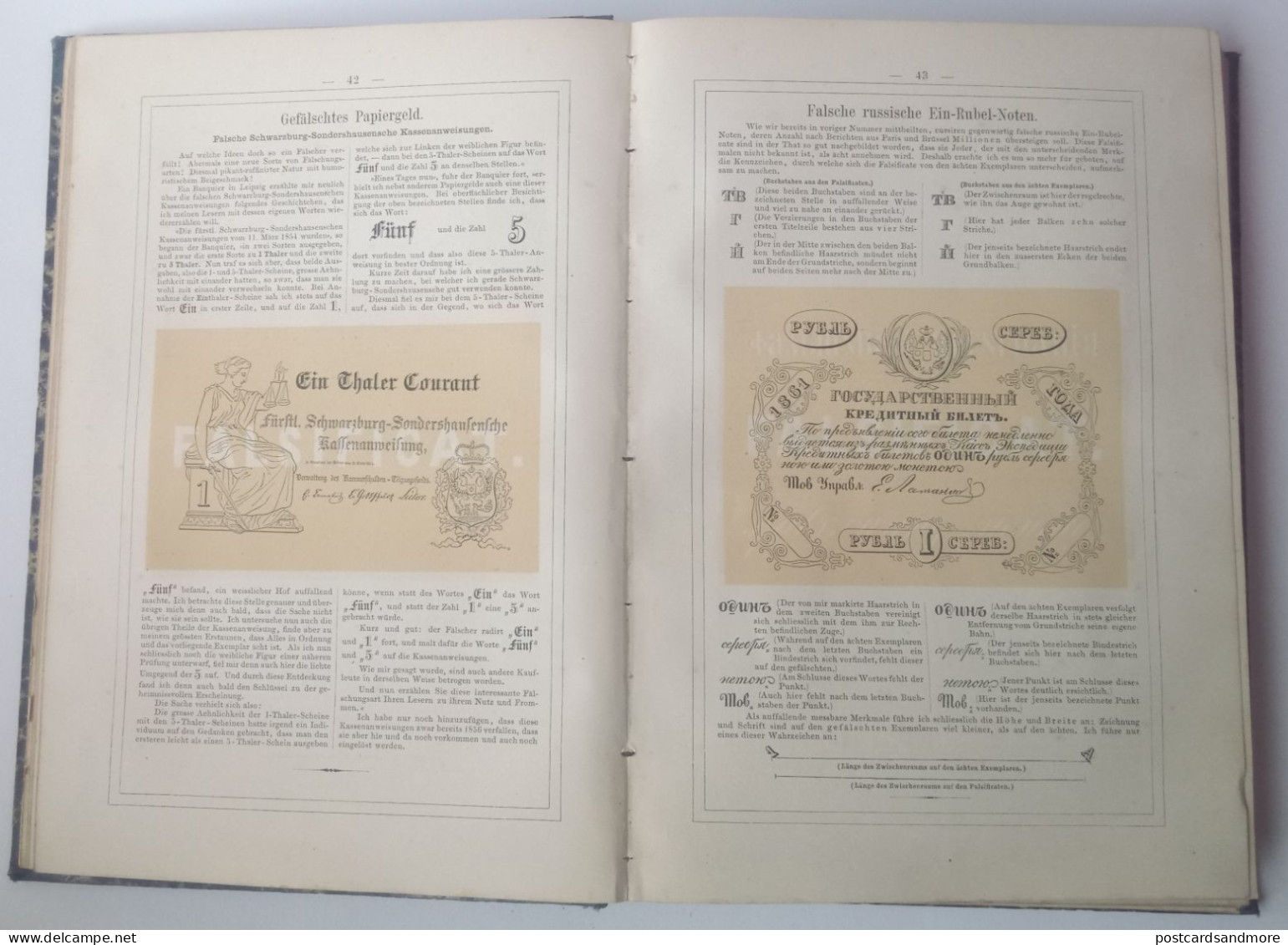 Illustrirter Anzeiger über gefälschtes Papiergeld und unächte Münzen 1865-1869 Adolf Henze Leipzig