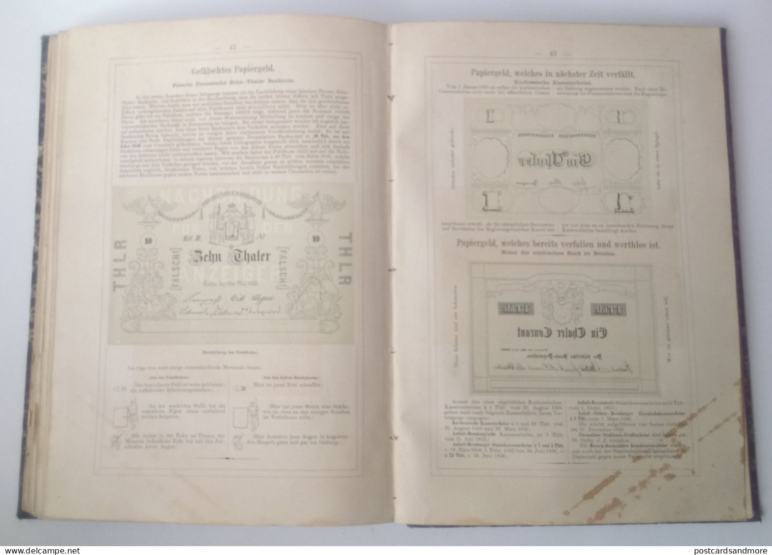 Illustrirter Anzeiger über gefälschtes Papiergeld und unächte Münzen 1865-1869 Adolf Henze Leipzig