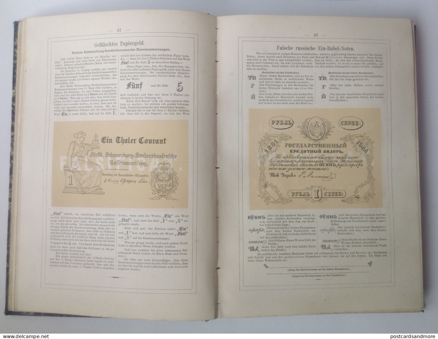 Illustrirter Anzeiger über gefälschtes Papiergeld und unächte Münzen 1865-1869 Adolf Henze Leipzig