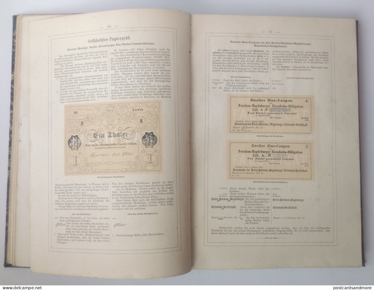 Illustrirter Anzeiger über gefälschtes Papiergeld und unächte Münzen 1865-1869 Adolf Henze Leipzig