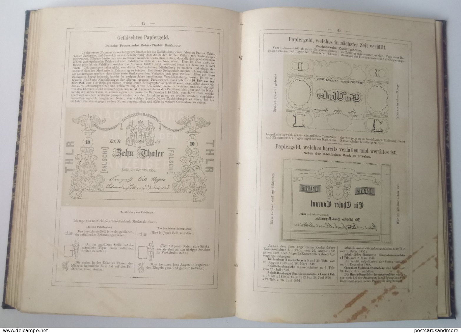 Illustrirter Anzeiger über gefälschtes Papiergeld und unächte Münzen 1865-1869 Adolf Henze Leipzig