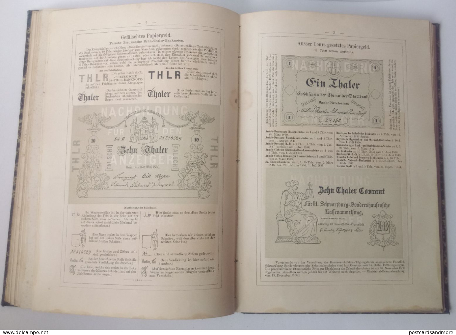 Illustrirter Anzeiger über gefälschtes Papiergeld und unächte Münzen 1865-1869 Adolf Henze Leipzig