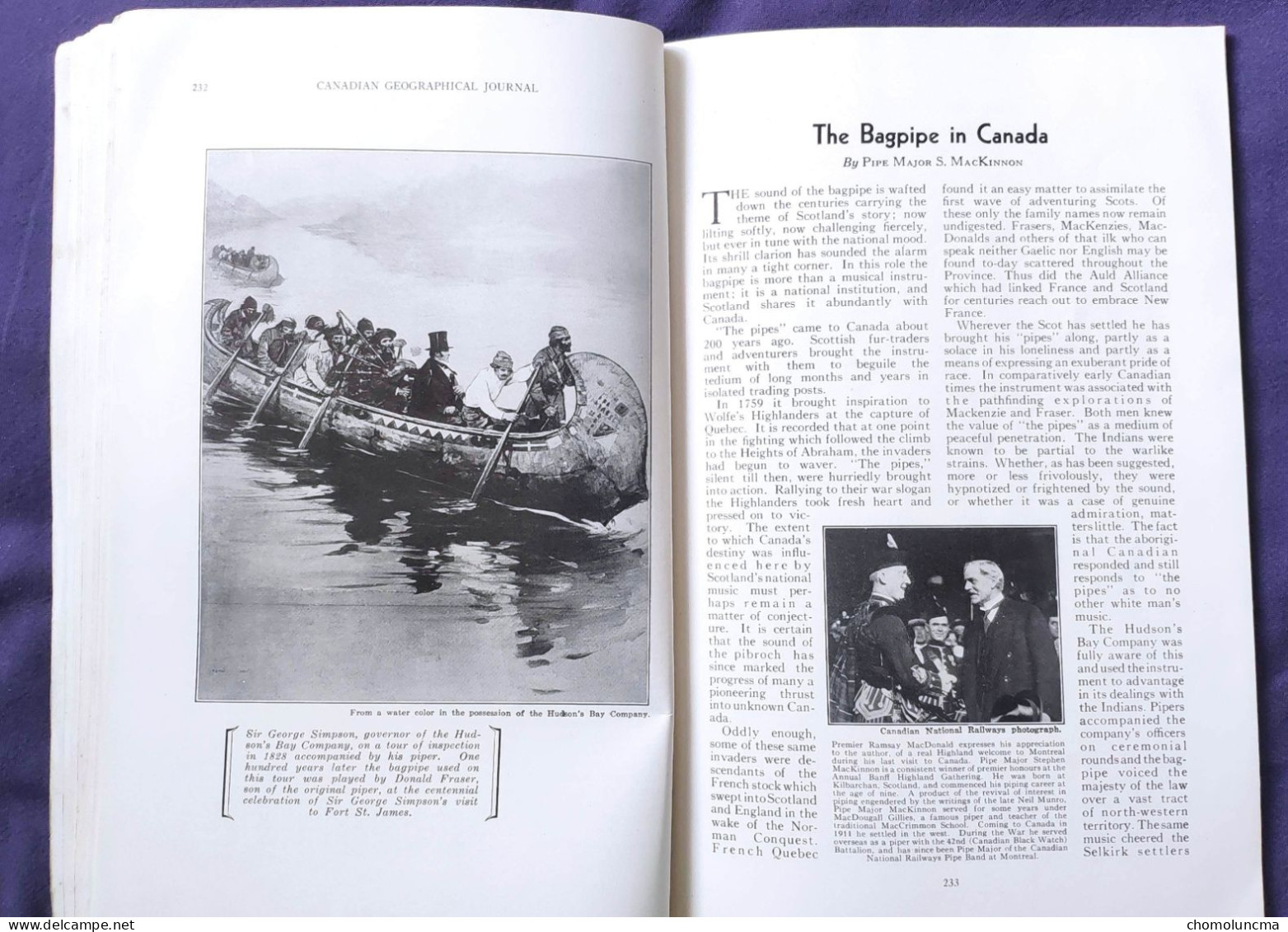 Canadian Geographical 1932 Charlottetown Etienne Brule Great Lakes Bagpipe Jamaica Add Mc Laughlin Buick Zeiss Chrysler