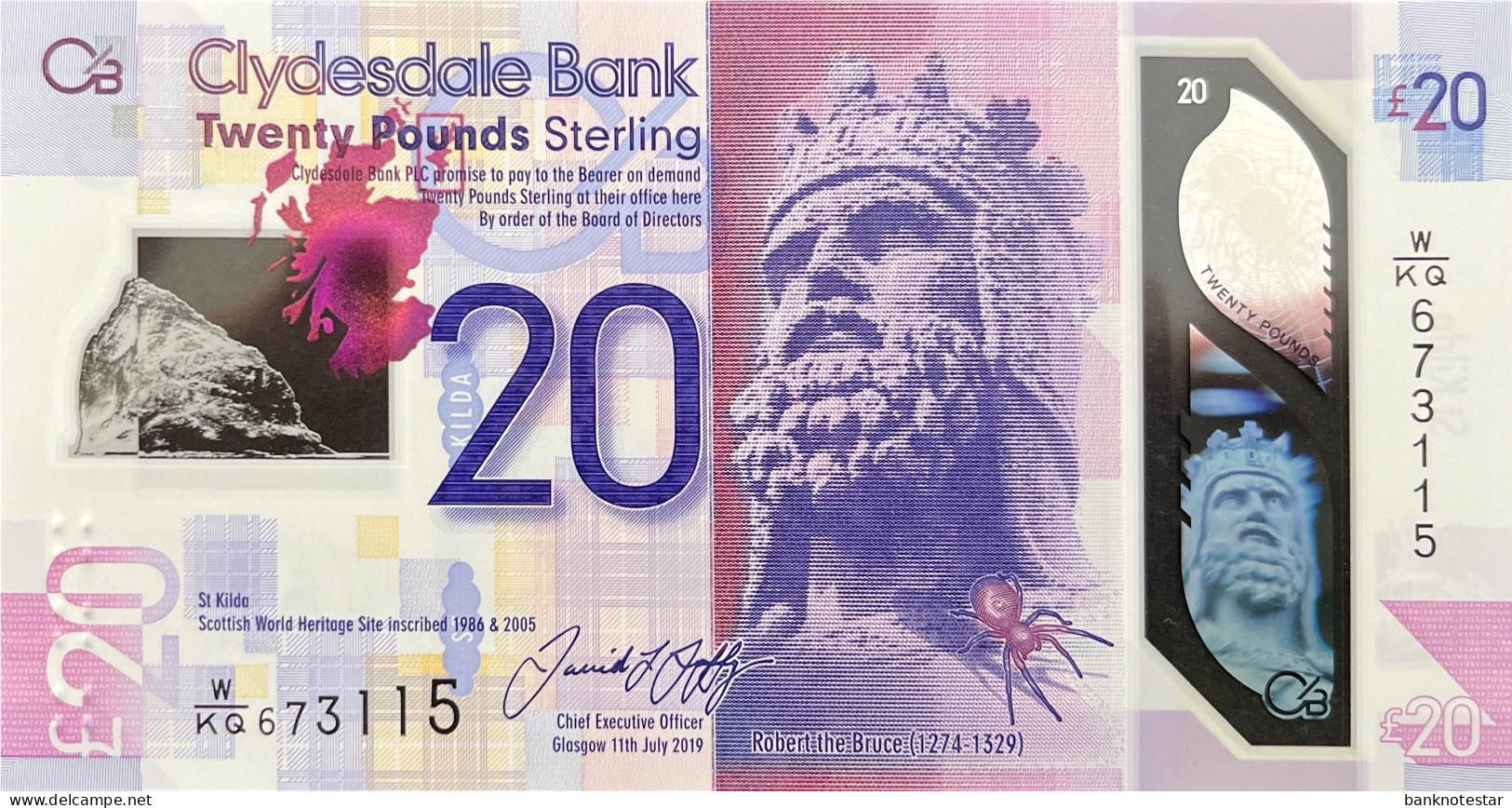 Scotland 20 Pounds, P-229R (2019) - UNC - 20 Pounds