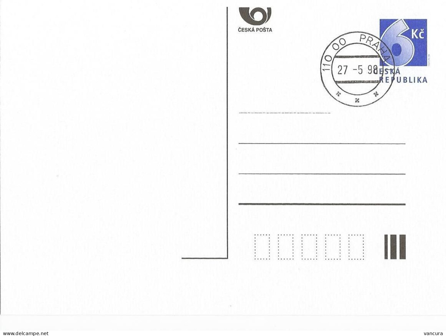 CDV 32 Czech Republic SOLPERA 6 Kc 1998 - Cartes Postales