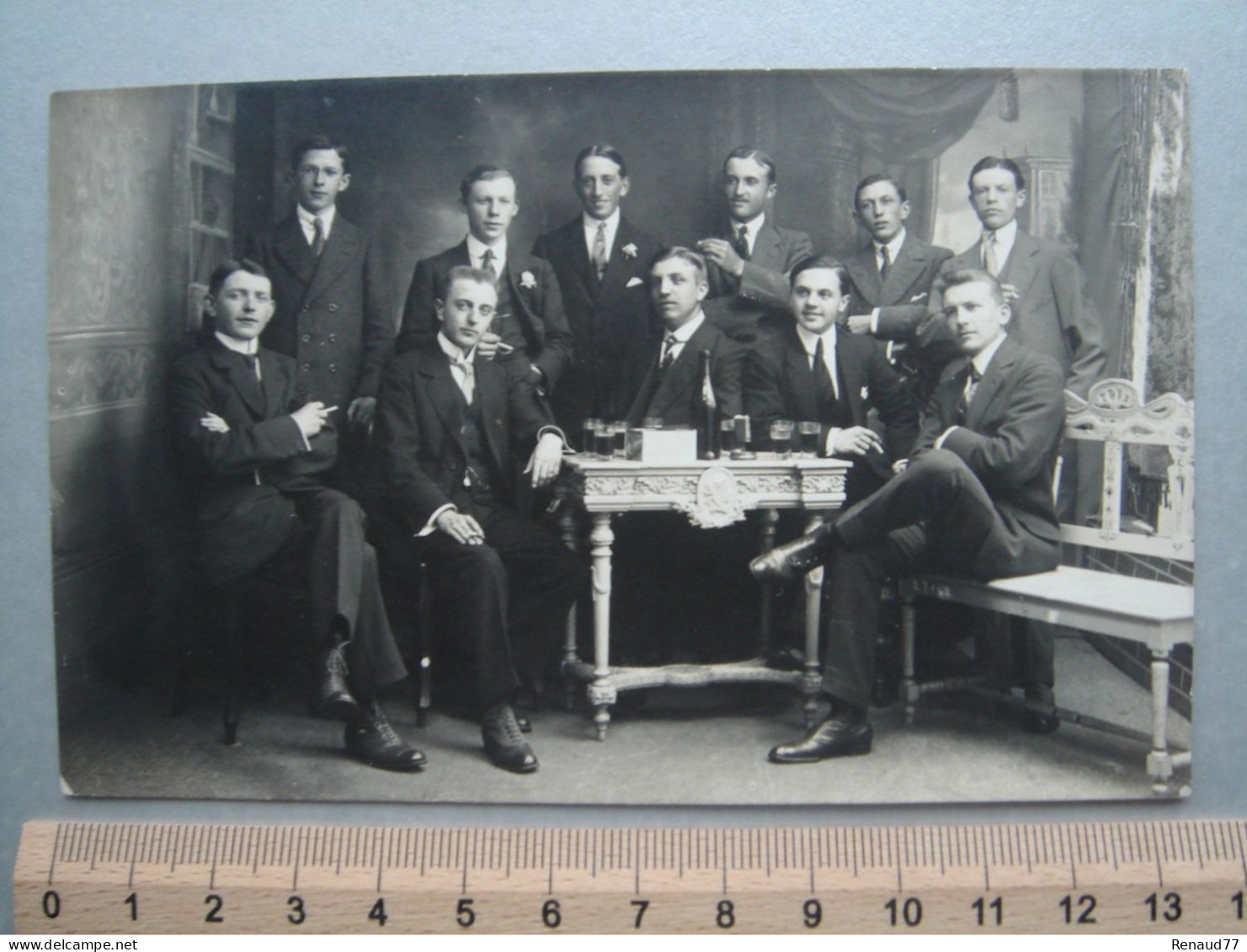 Carte Photo - Frameries - Photographie Norbert Ghisoland - Signatures Le 10 Juin 1917 + Recherche Des Personnes - Frameries