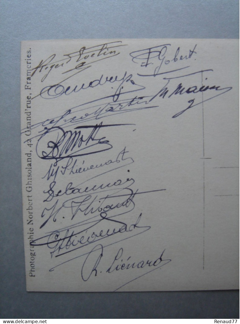 Carte Photo - Frameries - Photographie Norbert Ghisoland - Signatures Le 10 Juin 1917 + Recherche Des Personnes - Frameries