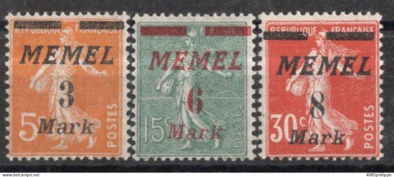 MEMEL  Timbres-Poste N°86* à 88*  Neufs Charnières TB Cote : 2€50 - Ongebruikt