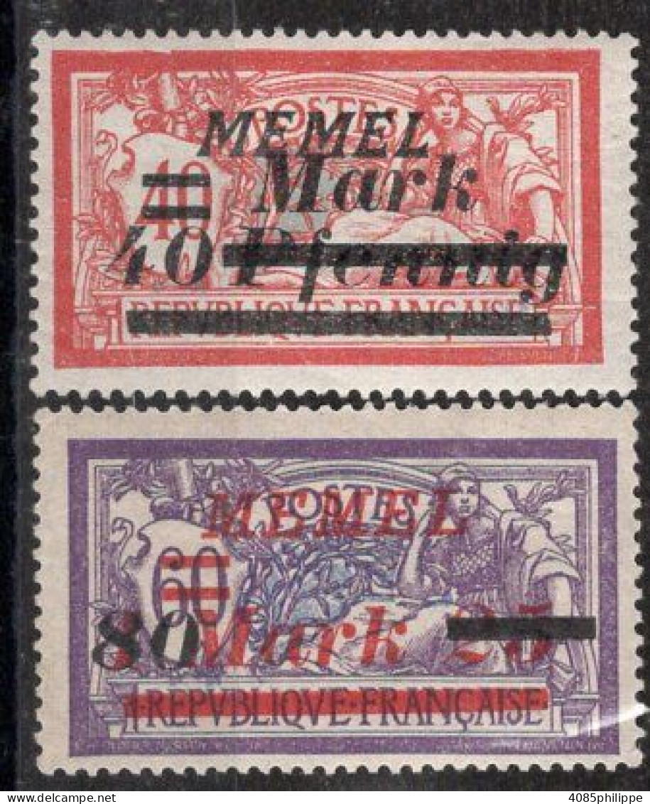 MEMEL  Timbres-Poste N°84* & 85*  Neufs Charnières TB Cote : 2€50 - Ongebruikt