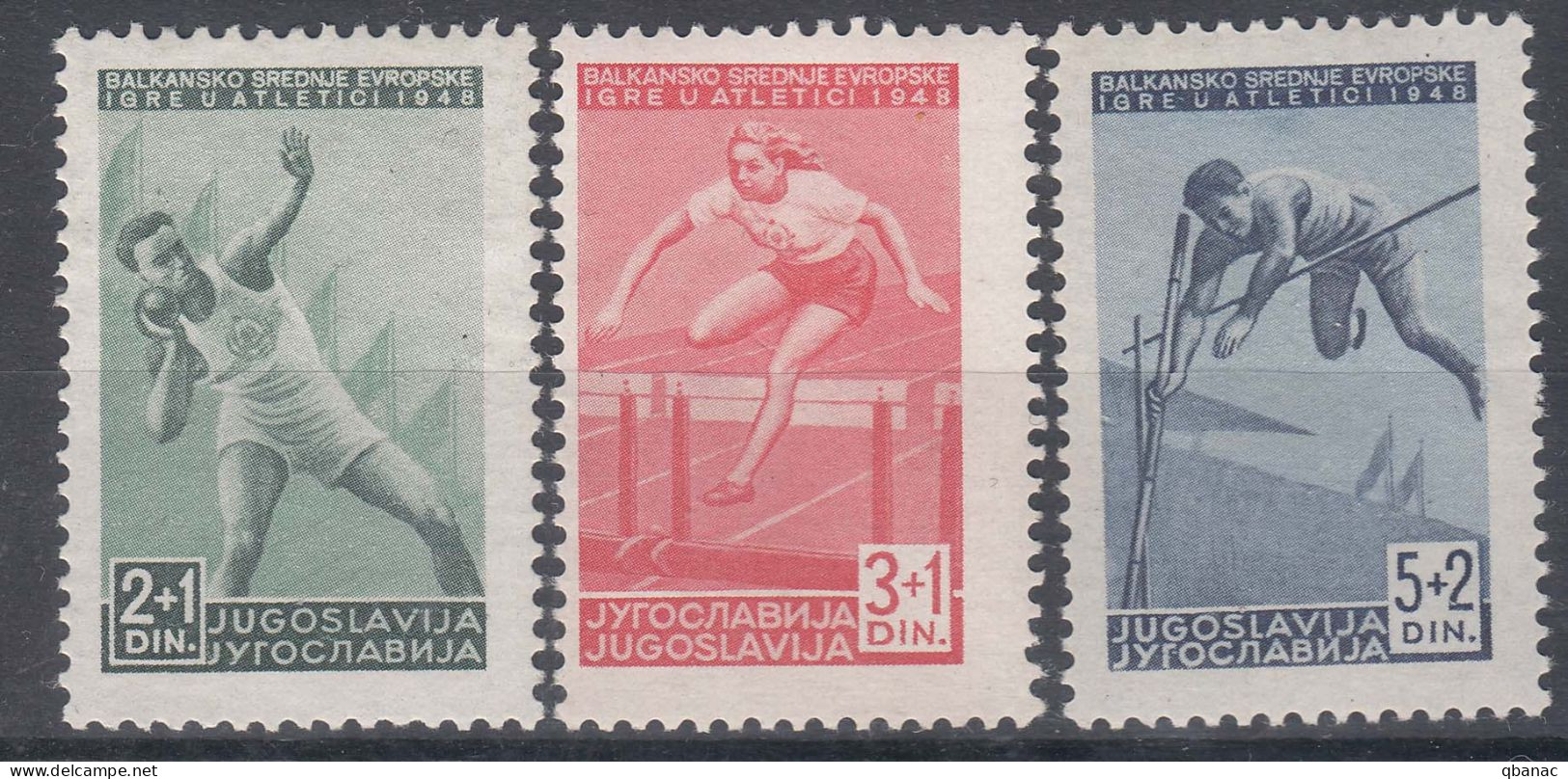 Yugoslavia Republic 1948 Sport - Athletic Mi#557-559 Mint Never Hinged - Nuovi