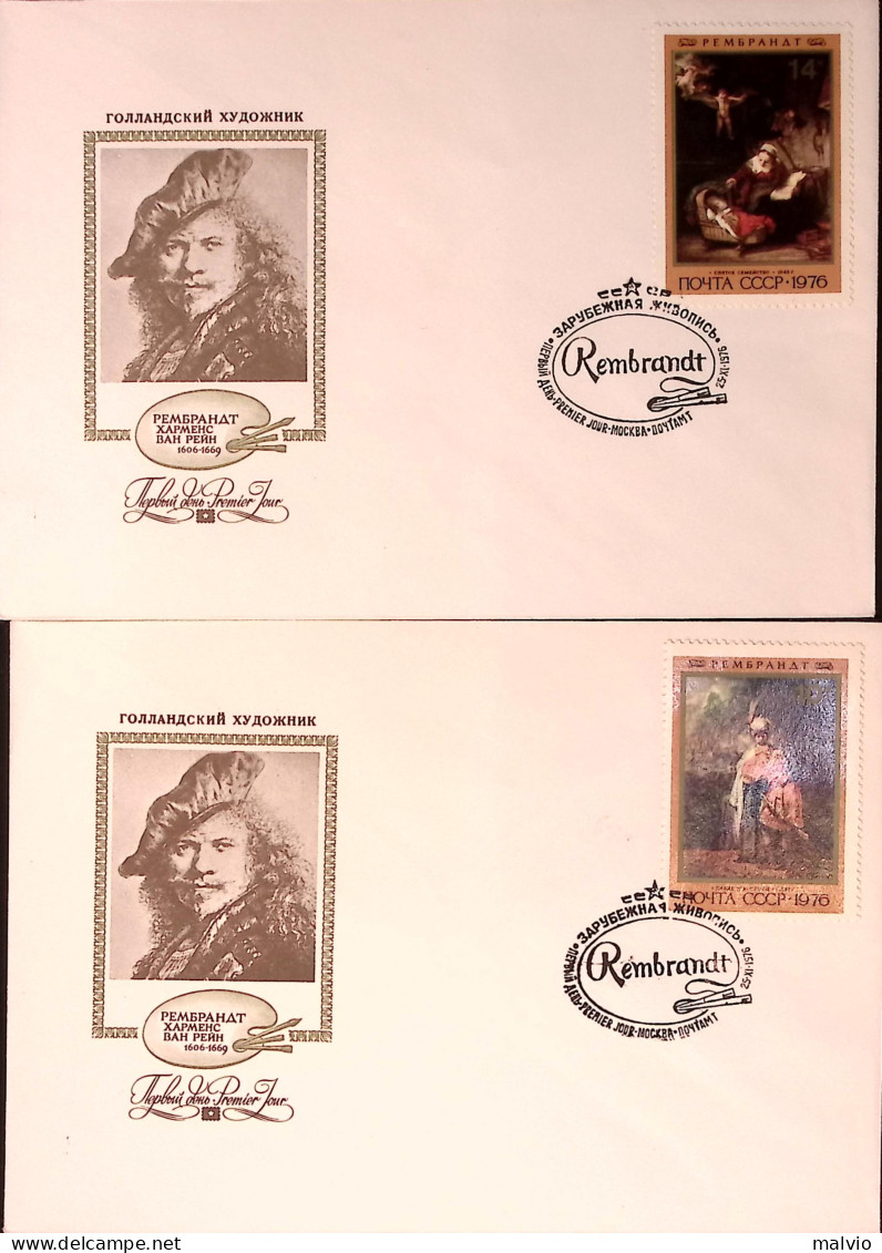 1976-Russia Quadri Di Rembrandt Serie Cpl. (4319/3) 5 Fdc - FDC