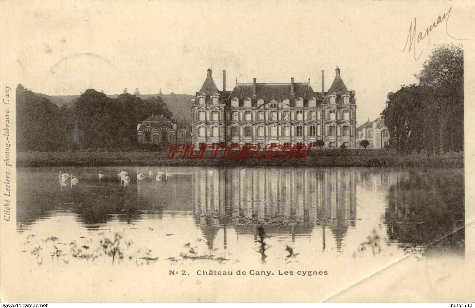 CPA CHATEAU DE CANY - 76 - LES CYGNES - Cany Barville