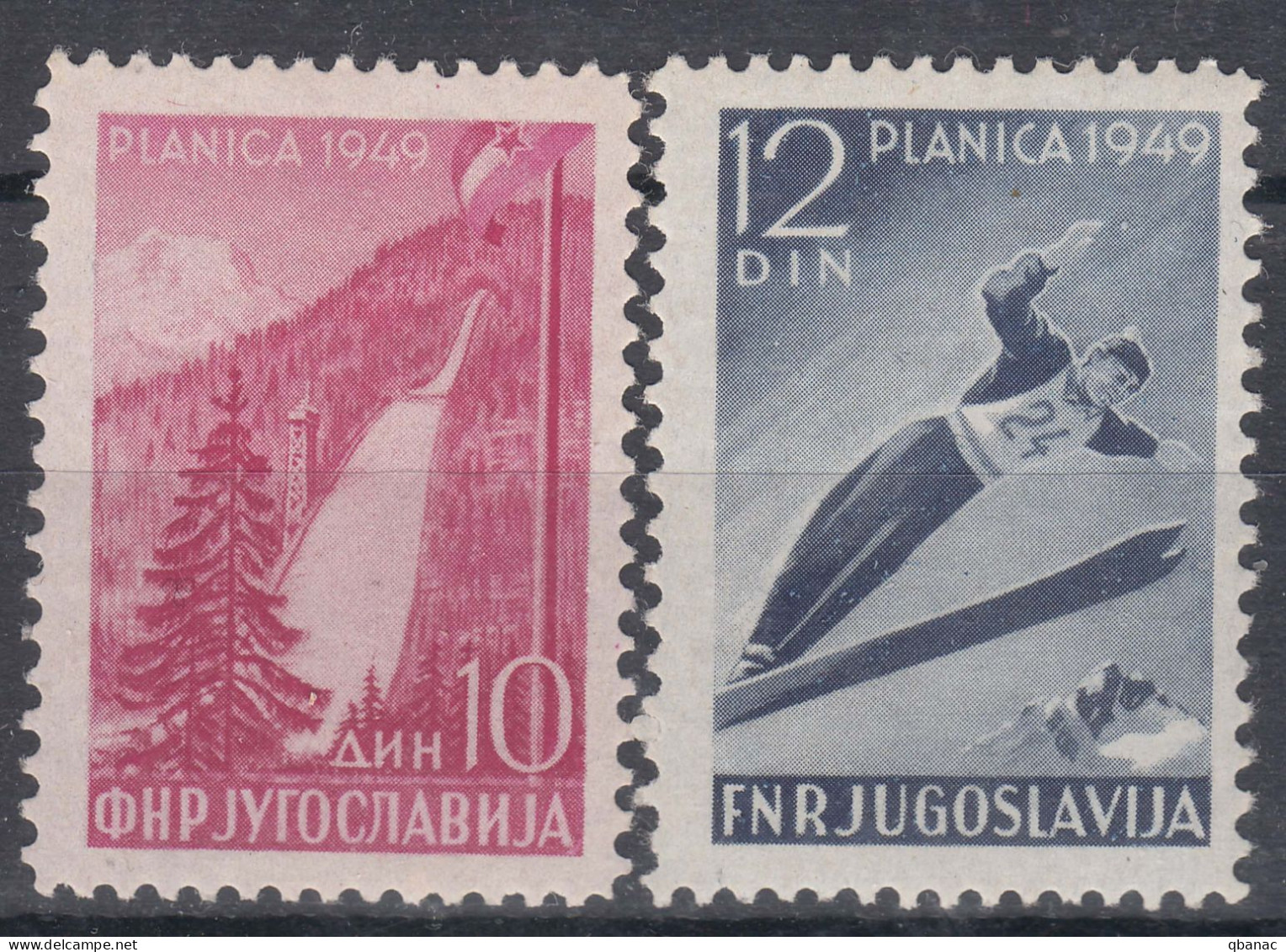 Yugoslavia Republic 1949 Sport Mi#570-571 Mint Hinged - Nuovi