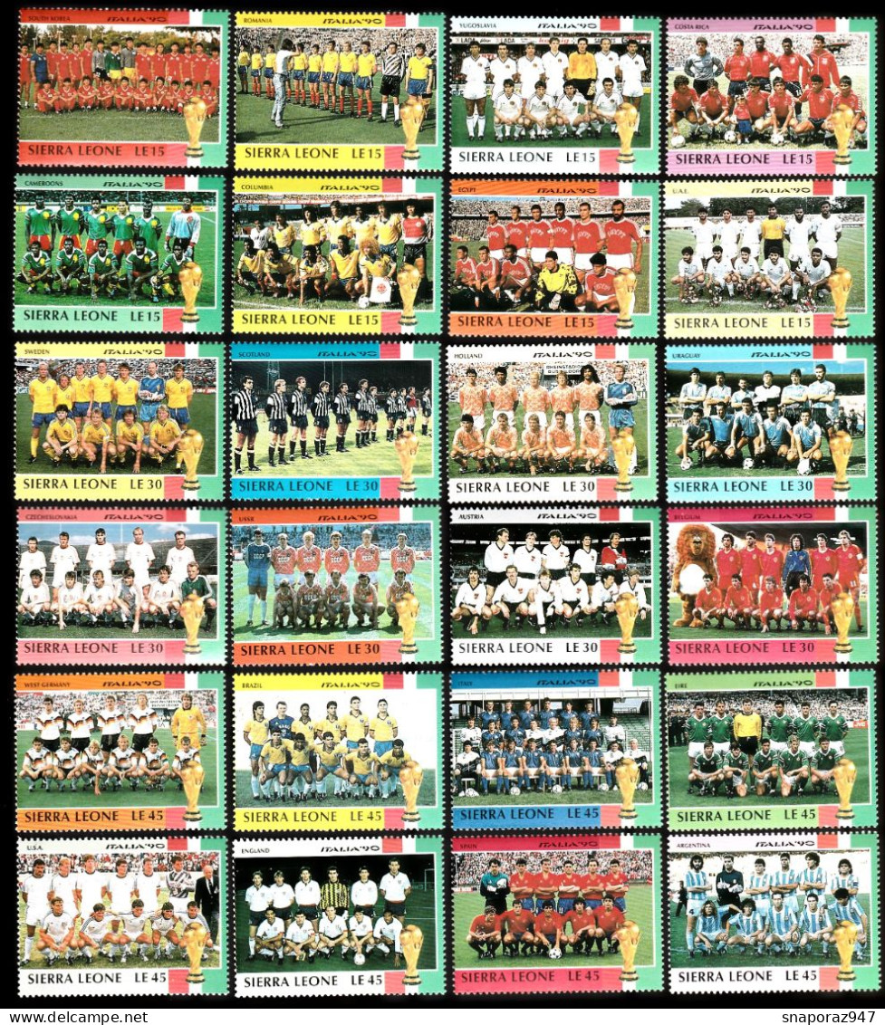 1990 Sierra Leone "Italia 90" World Cup Soccer Set MNH** Fiog17 - 1990 – Italien